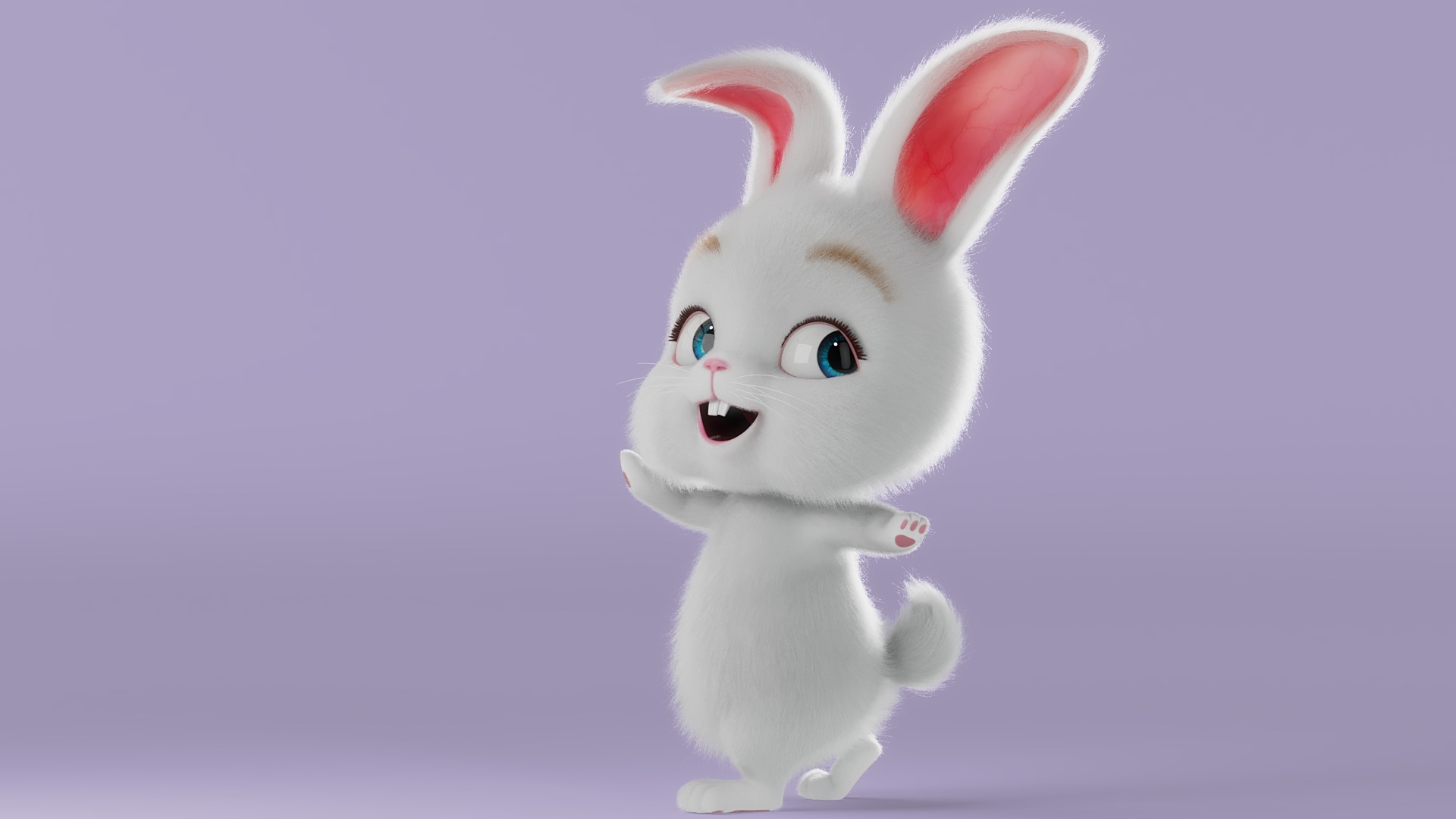 Cartoon Rabbit Rigged 3D model_7