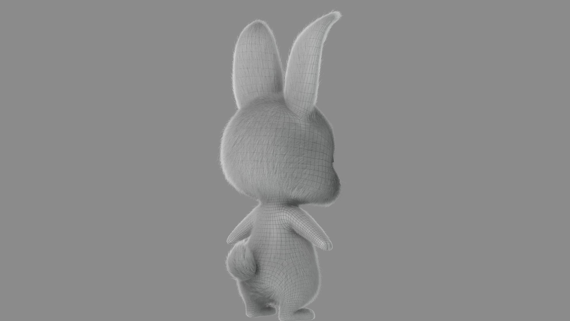 Cartoon Rabbit Rigged 3D model_19