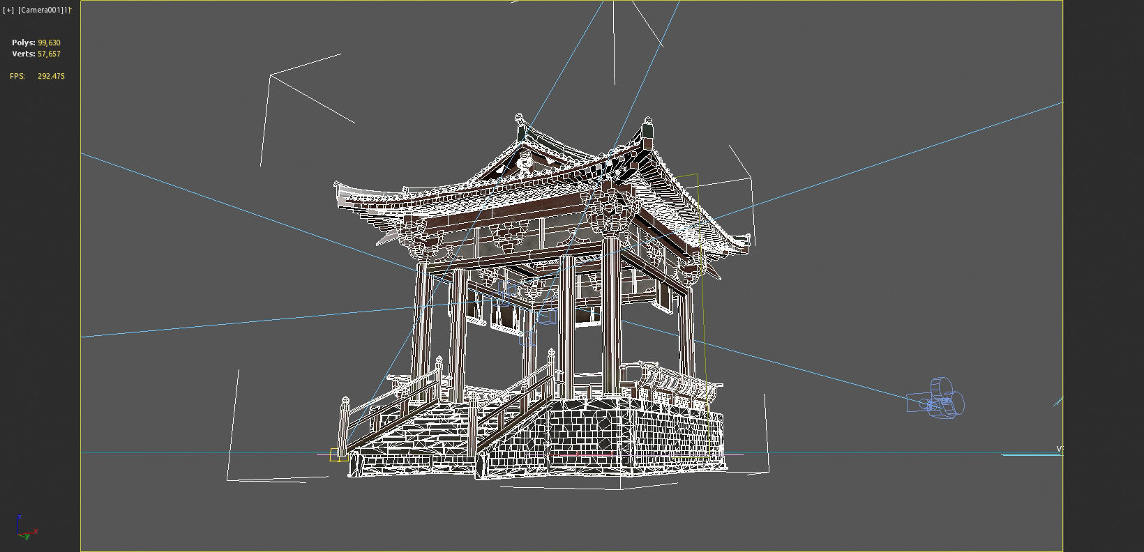 Asian ancient architectural landscape pavilion 3D model_6