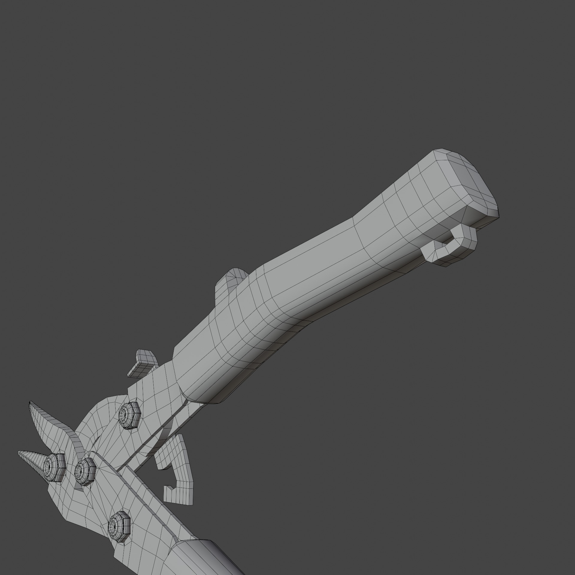 Metal Shears Low-poly 3D model_19