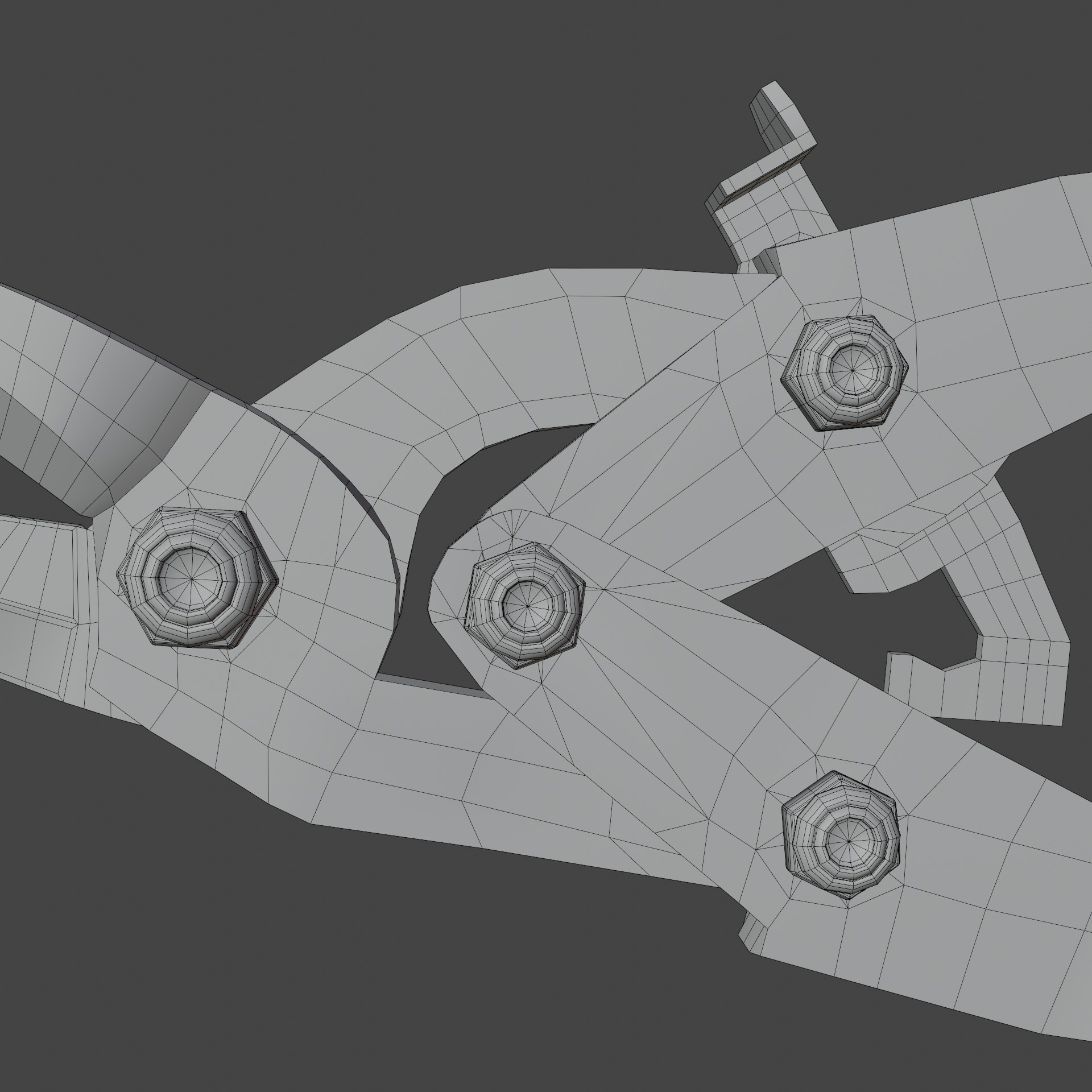 Metal Shears Low-poly 3D model_23