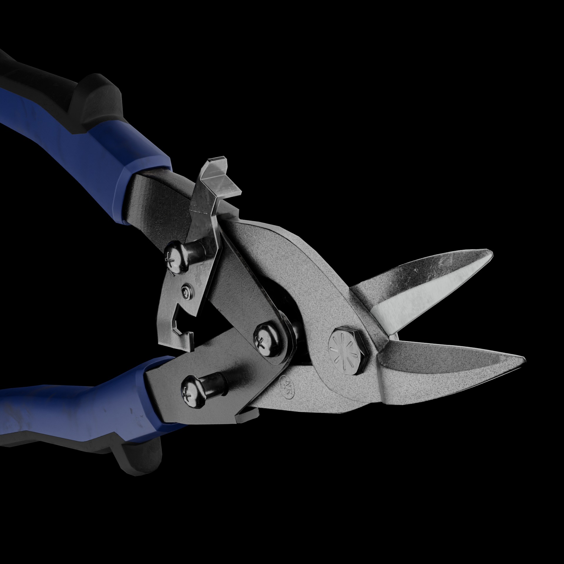 Metal Shears Low-poly 3D model_5