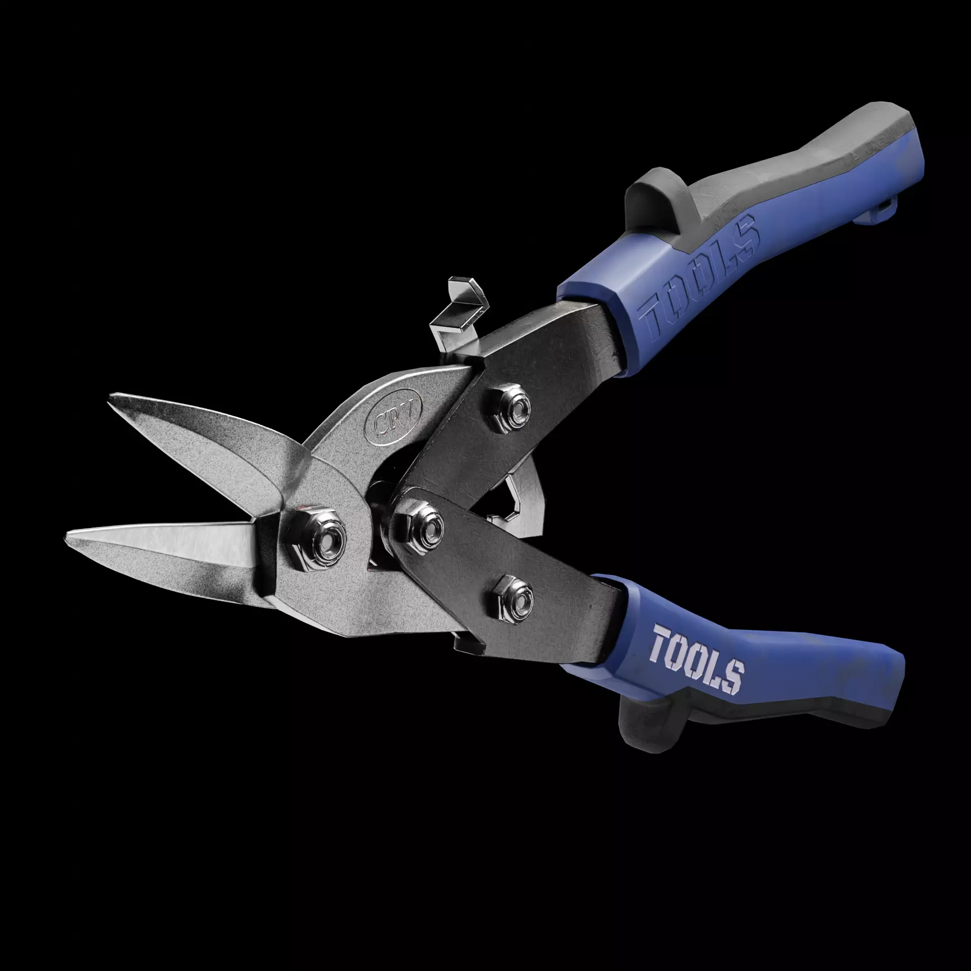 Metal Shears Low-poly 3D model_0