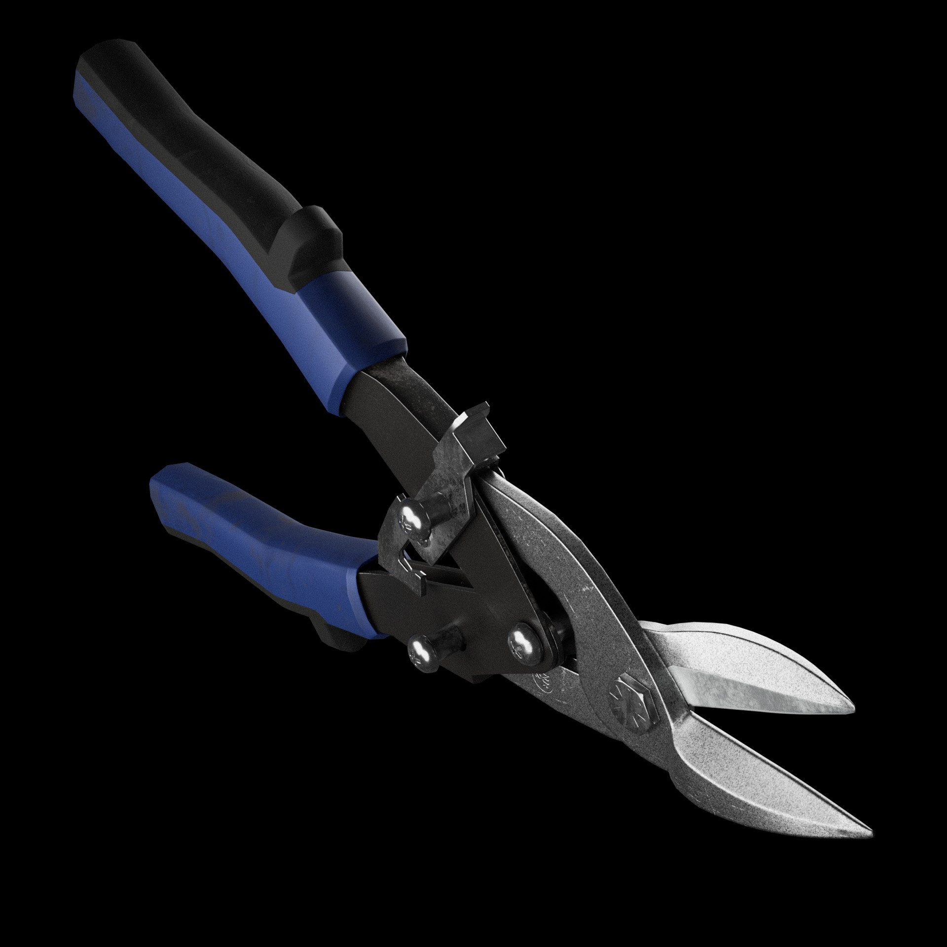 Metal Shears Low-poly 3D model_6