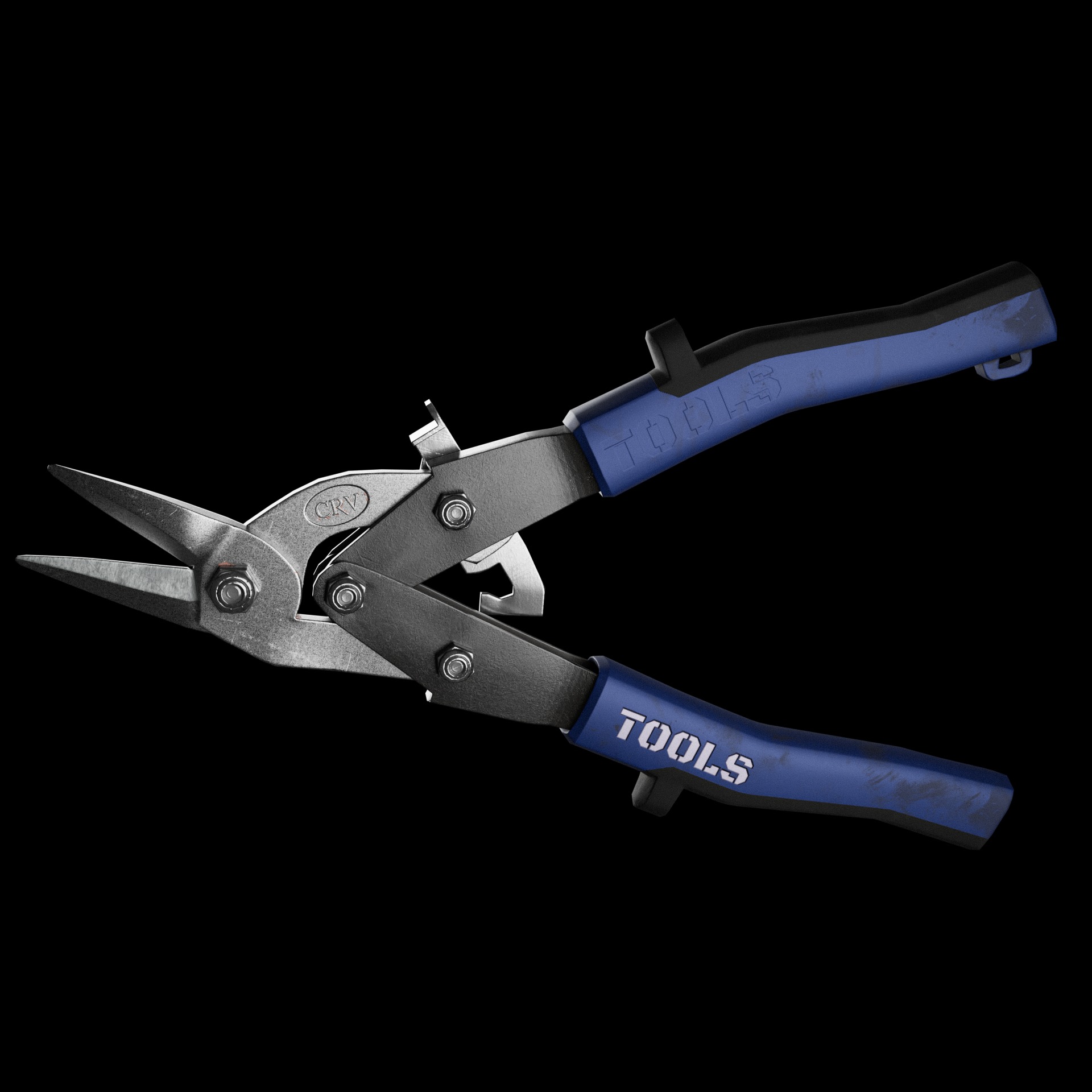 Metal Shears Low-poly 3D model_1