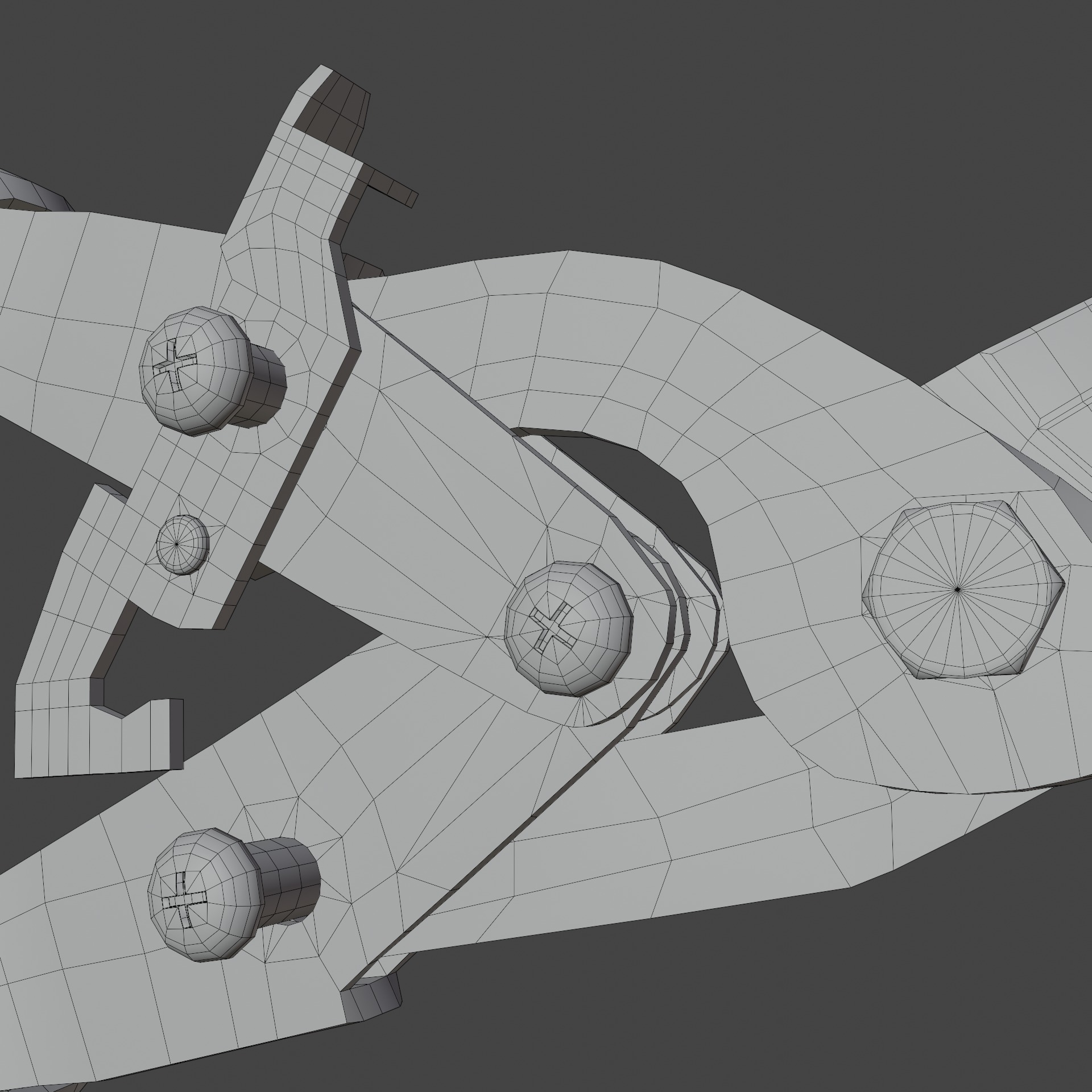 Metal Shears Low-poly 3D model_22