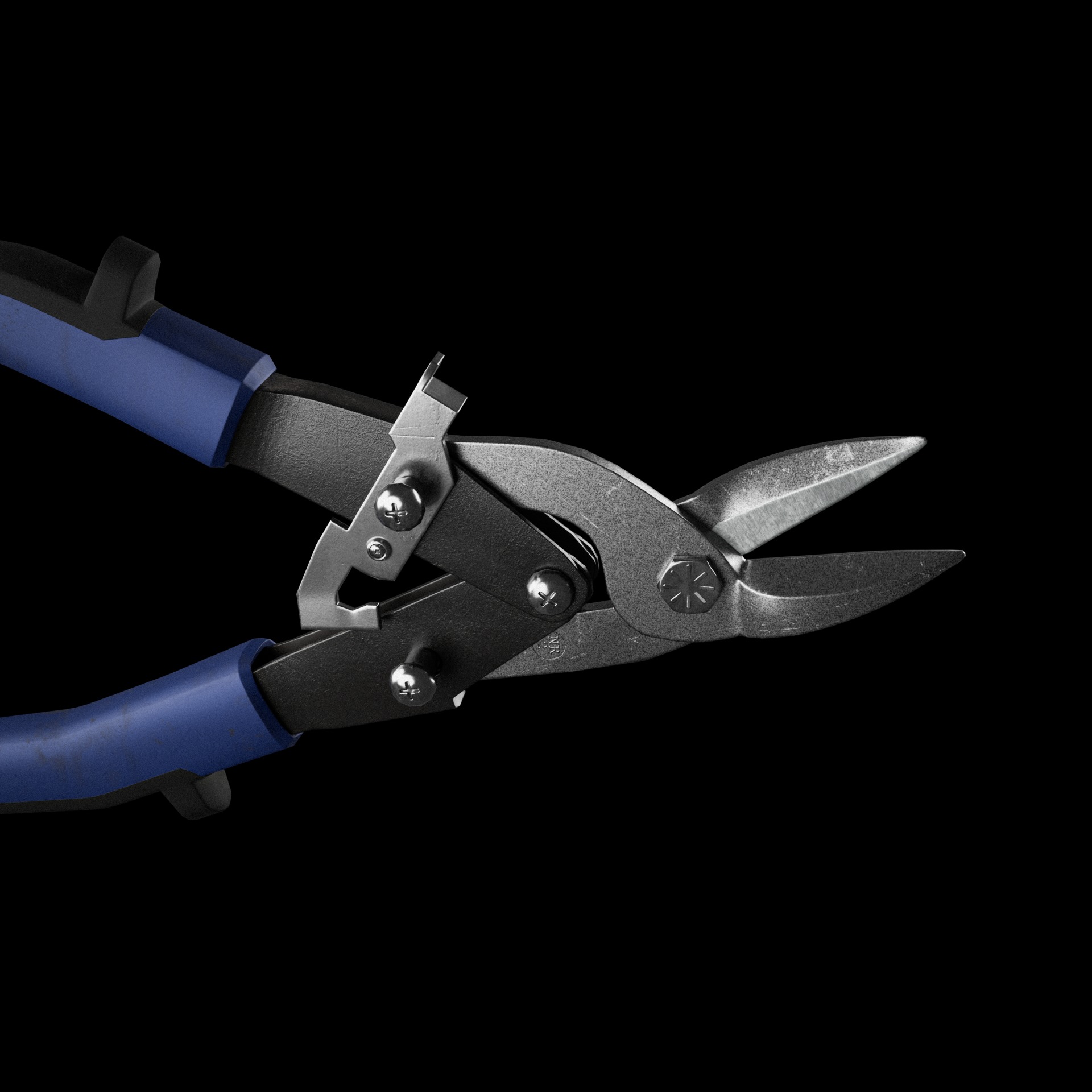 Metal Shears Low-poly 3D model_3