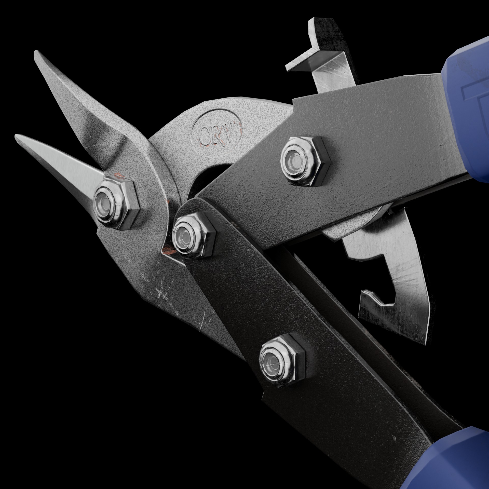 Metal Shears Low-poly 3D model_13