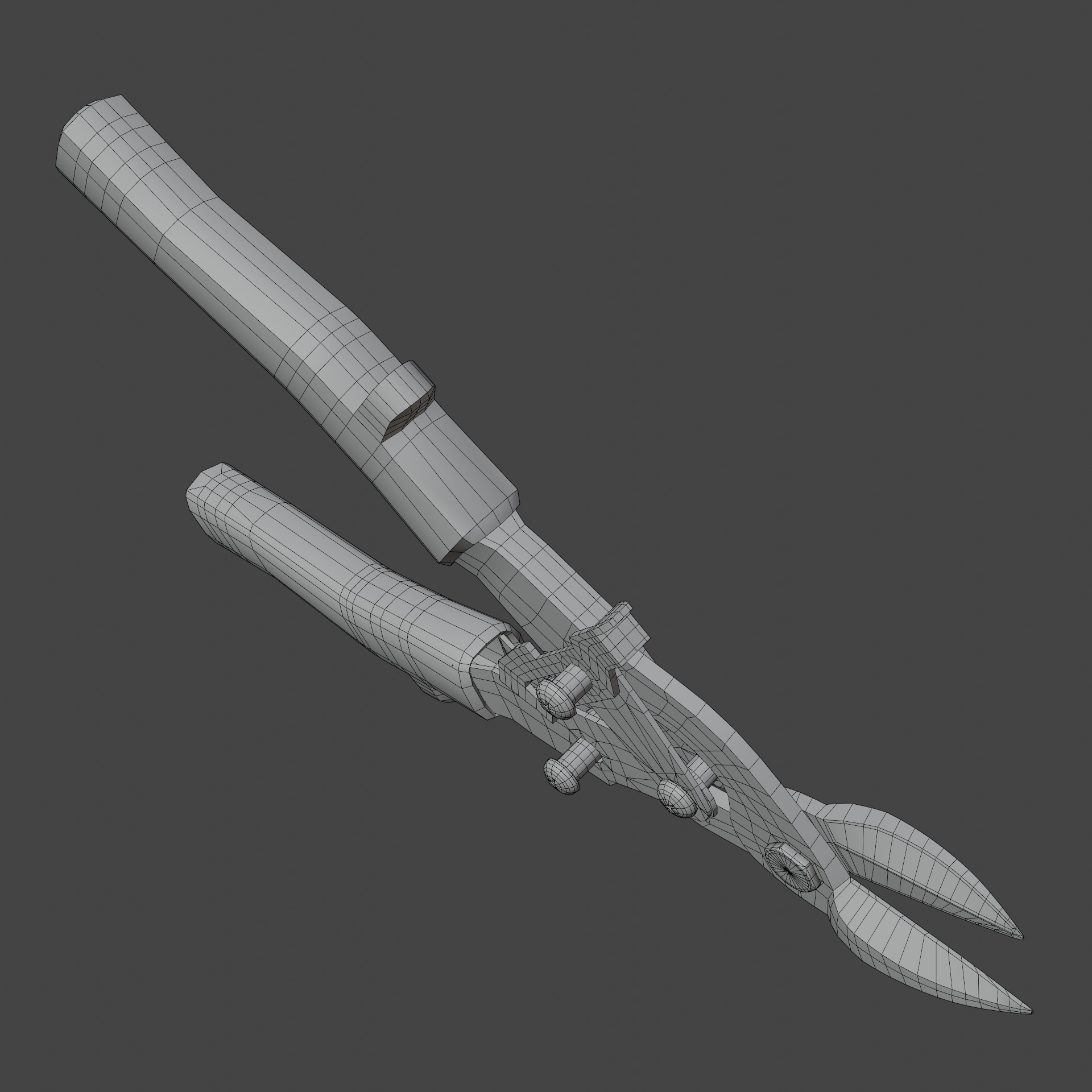 Metal Shears Low-poly 3D model_21