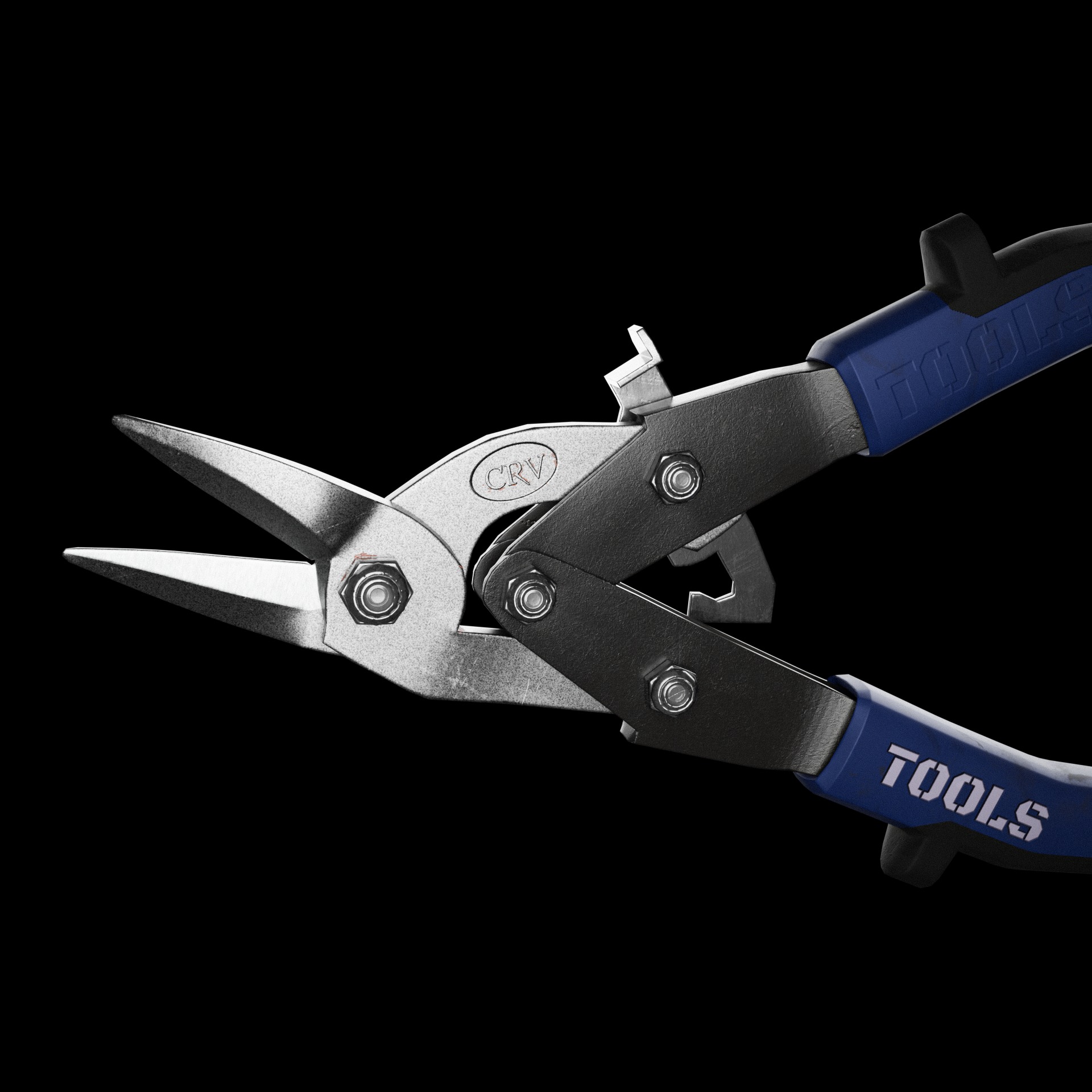Metal Shears Low-poly 3D model_2