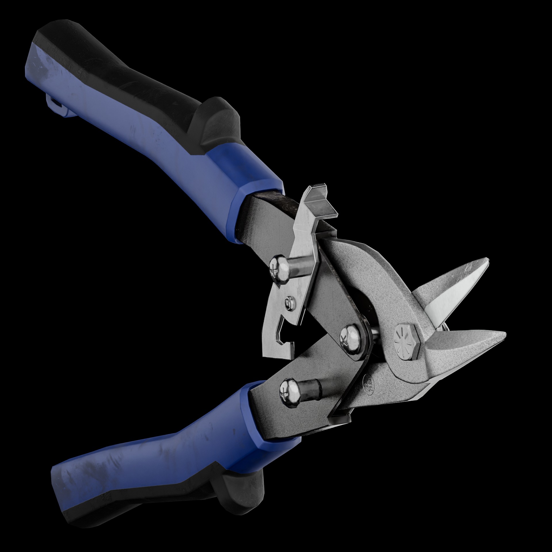 Metal Shears Low-poly 3D model_10