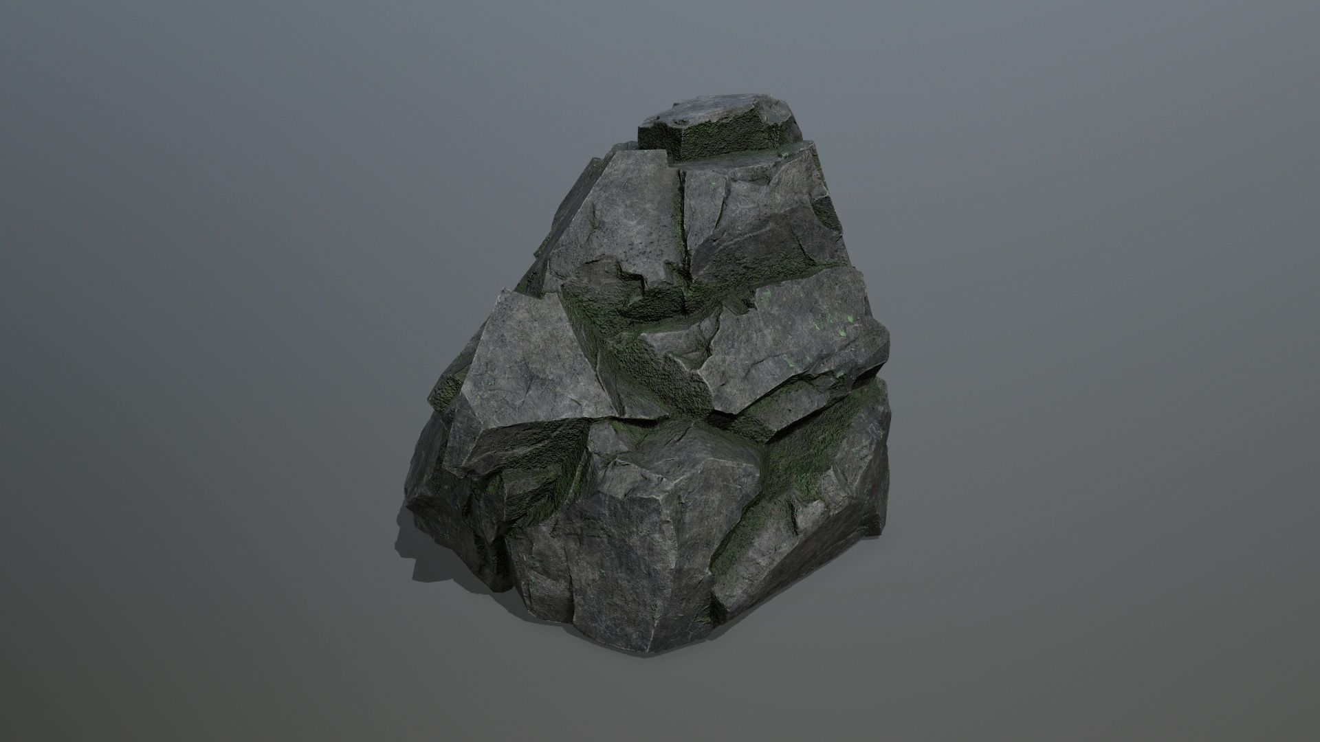 cliff rocks Low-poly 3D model_3