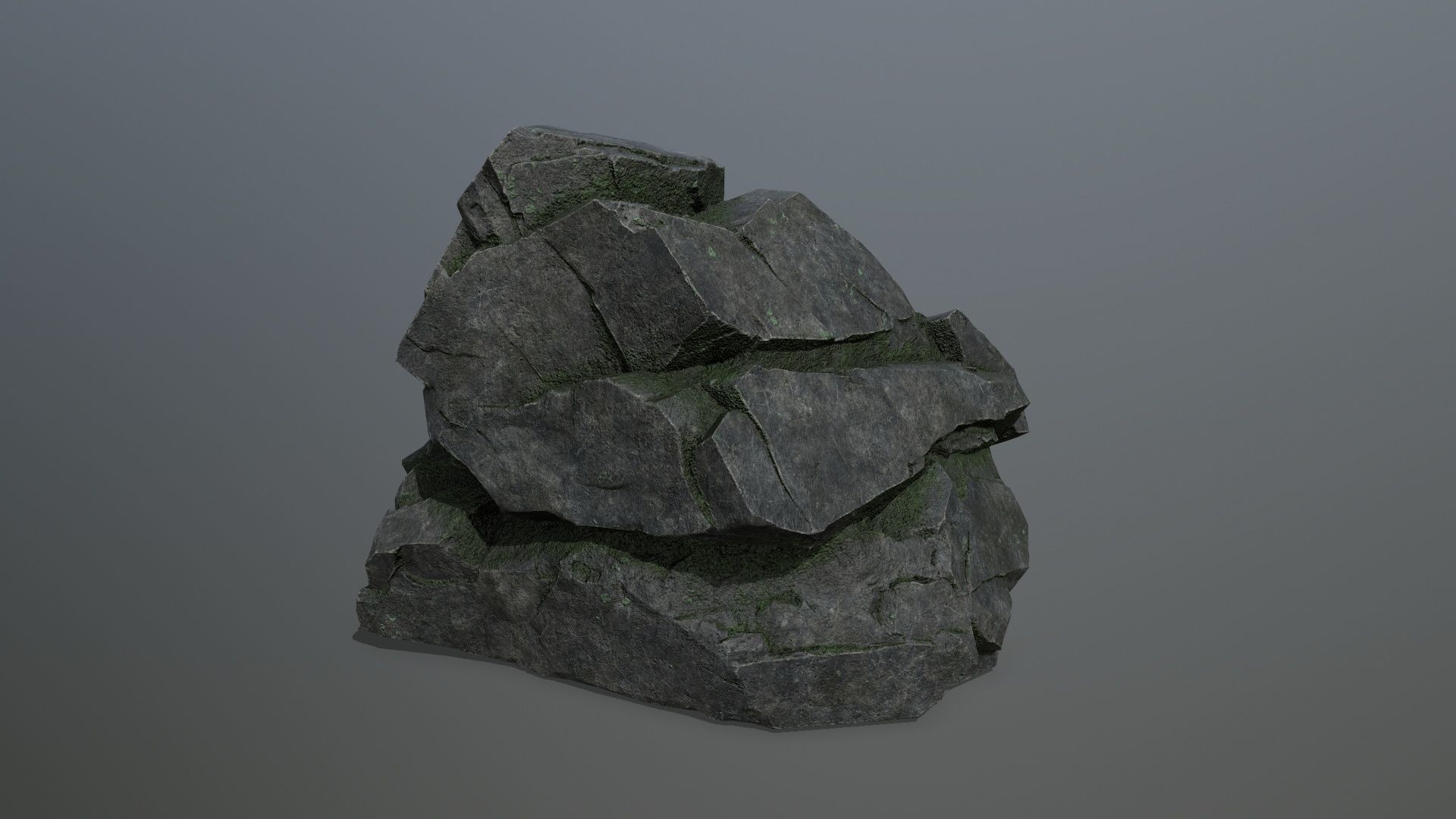 cliff rocks Low-poly 3D model_8