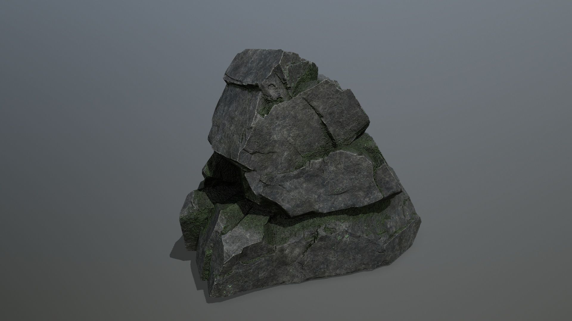 cliff rocks Low-poly 3D model_7