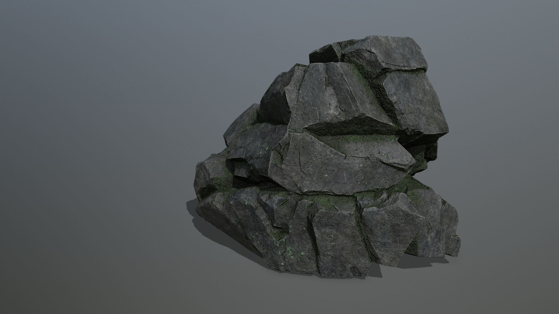 cliff rocks Low-poly 3D model_5