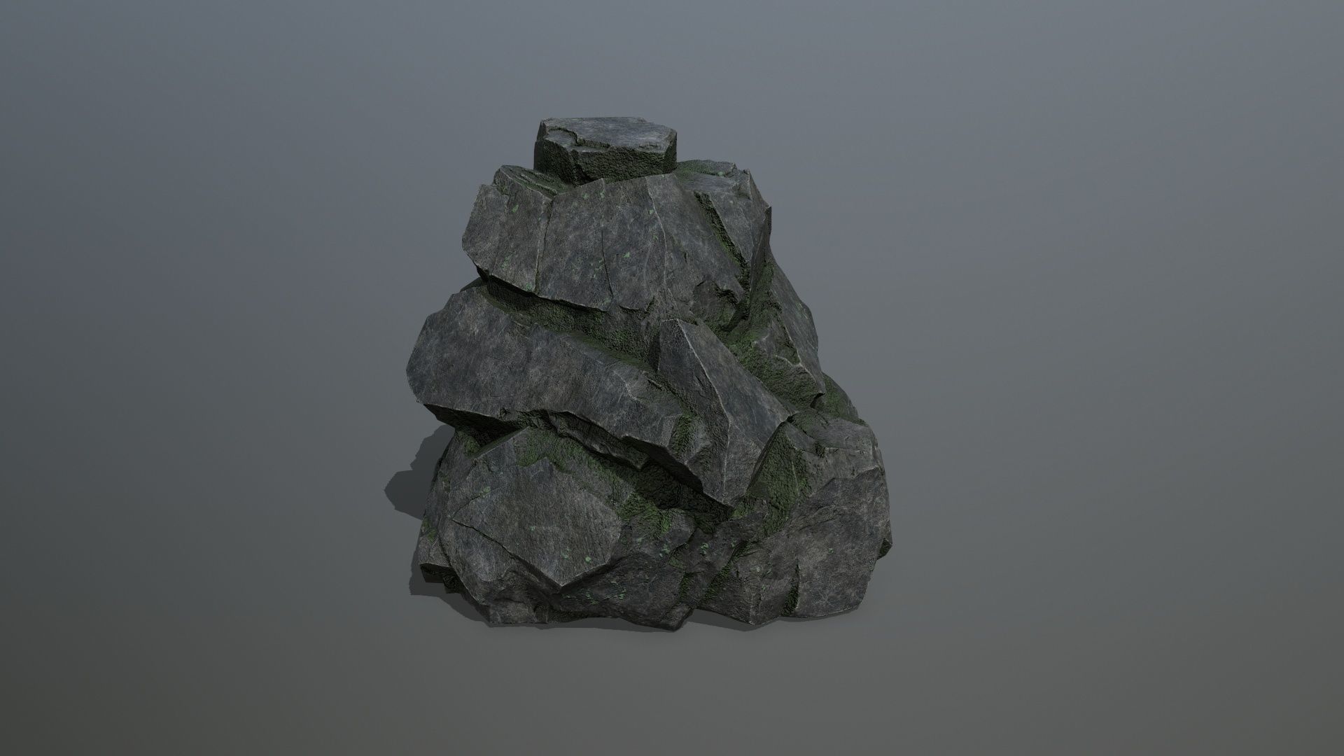 cliff rocks Low-poly 3D model_10