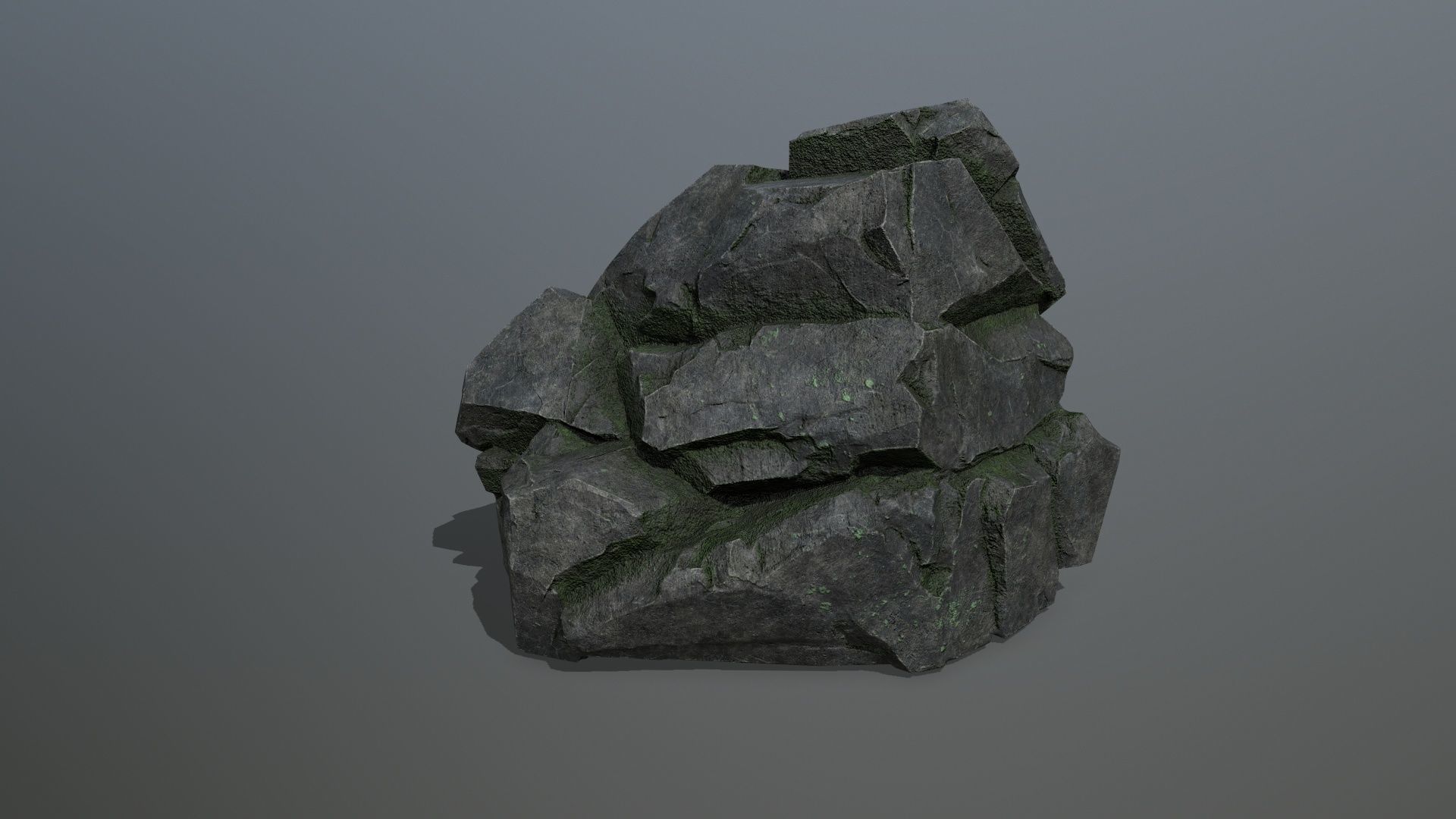 cliff rocks Low-poly 3D model_4