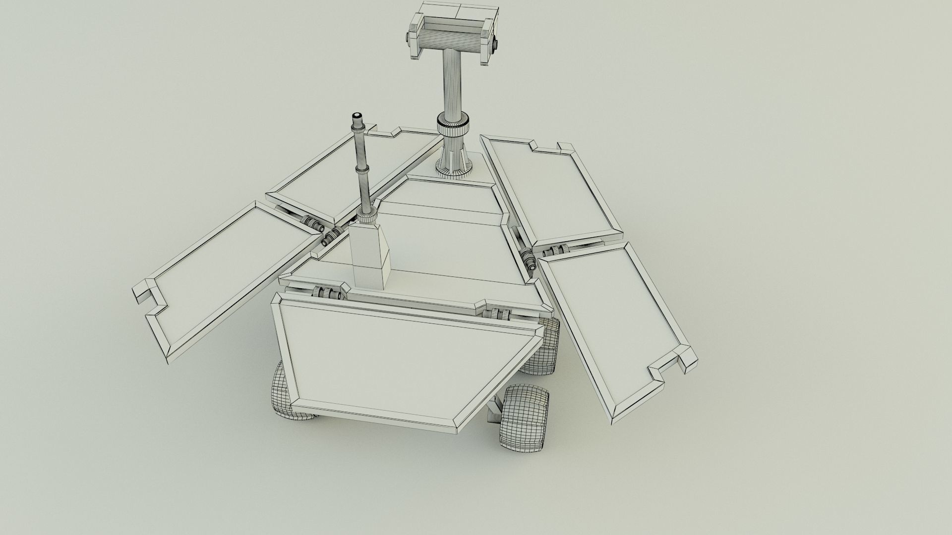 Planetary exploration vehicle 3D model_14