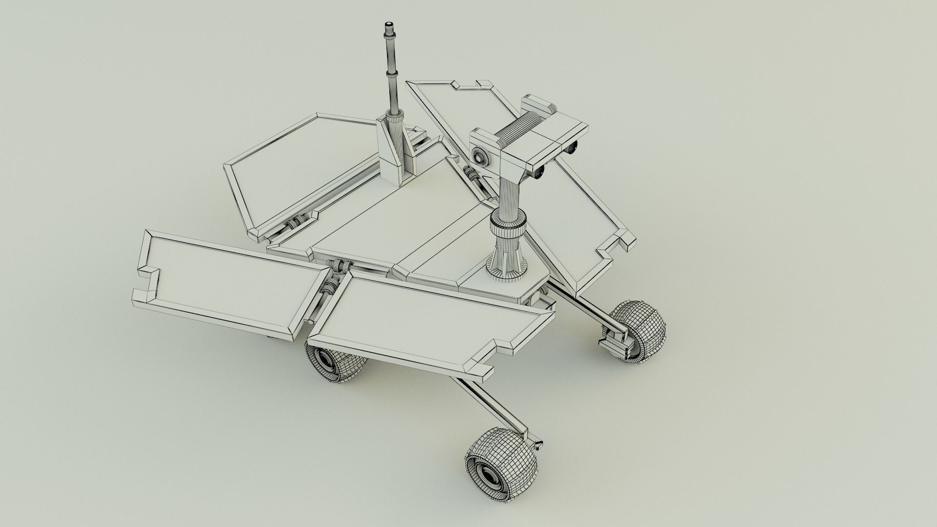 Planetary exploration vehicle 3D model_13