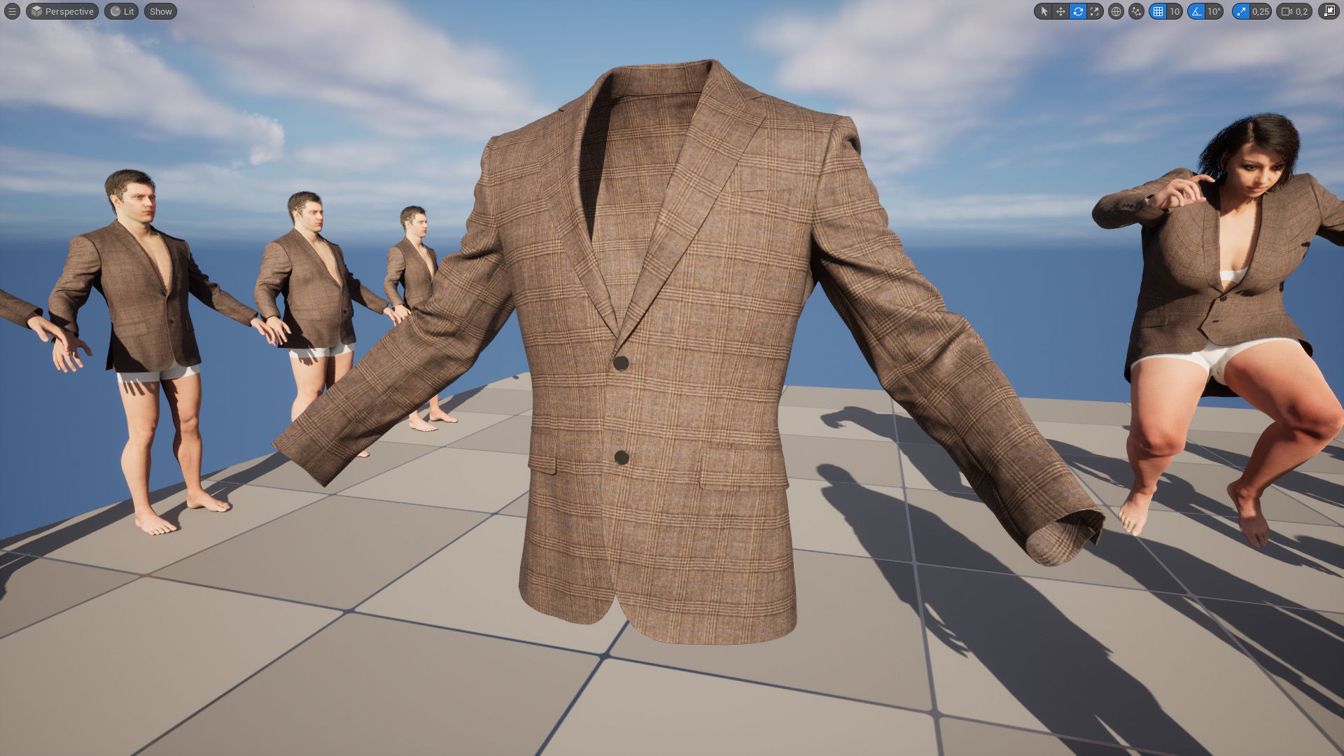Blazer 39 - All MH Bodies and UE5 Skeletons - Rigged Low-poly 3D model_18