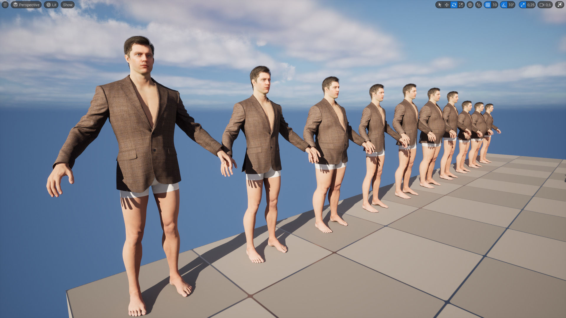 Blazer 39 - All MH Bodies and UE5 Skeletons - Rigged Low-poly 3D model_15