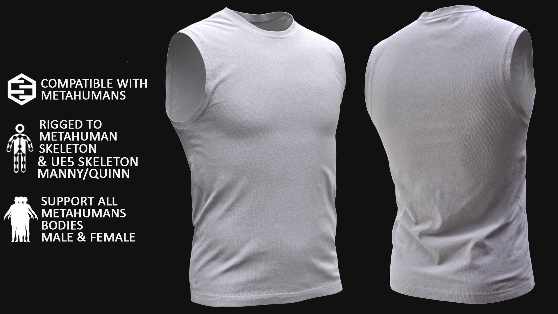 Singlet 38 - All MH Bodies and UE5 Skeletons - Rigged Low-poly 3D model_3