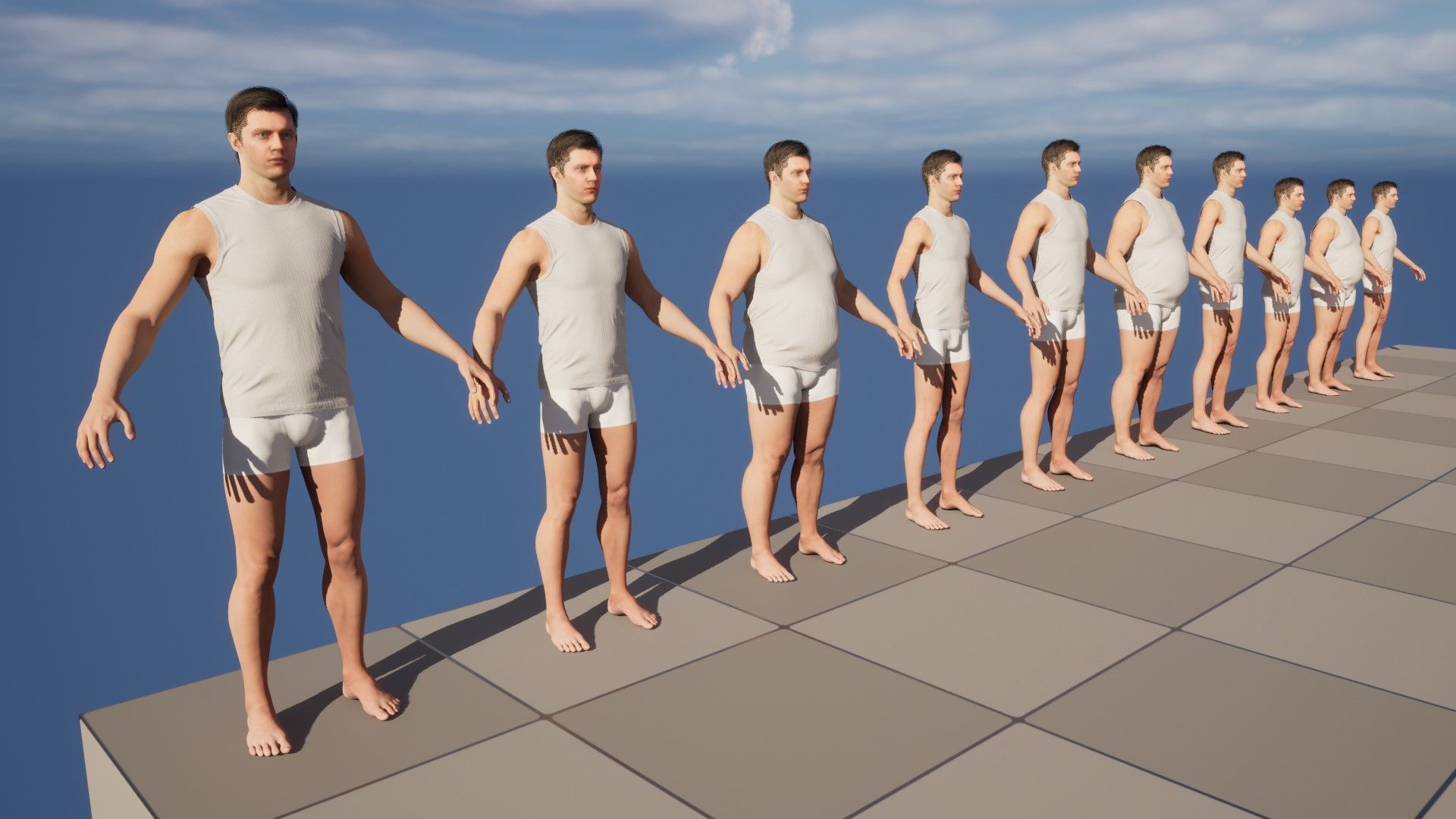 Singlet 38 - All MH Bodies and UE5 Skeletons - Rigged Low-poly 3D model_13