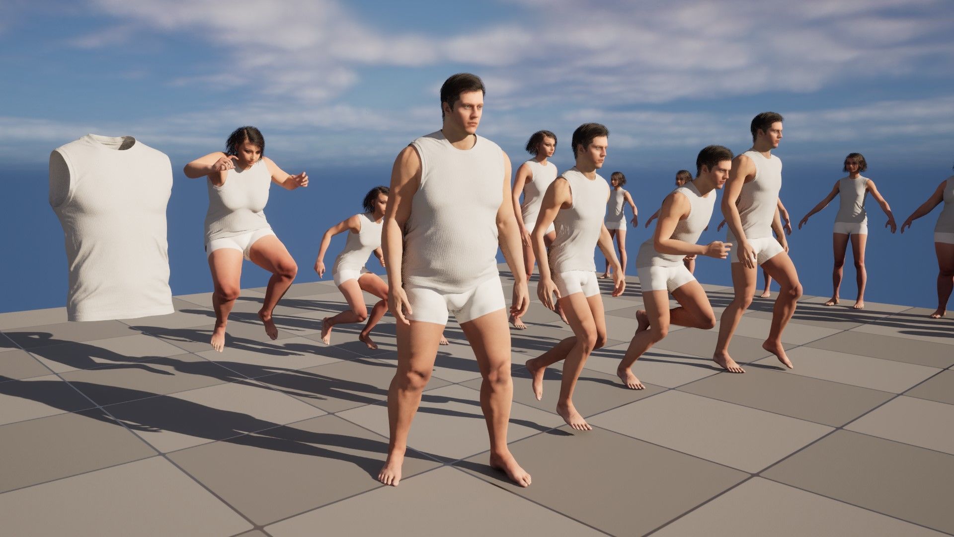 Singlet 38 - All MH Bodies and UE5 Skeletons - Rigged Low-poly 3D model_14