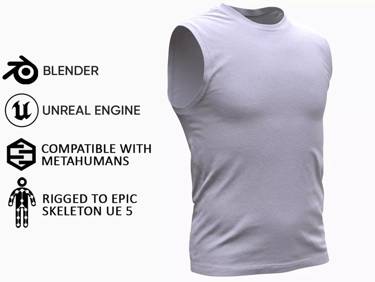 Singlet 38 - All MH Bodies and UE5 Skeletons - Rigged Low-poly 3D model_0