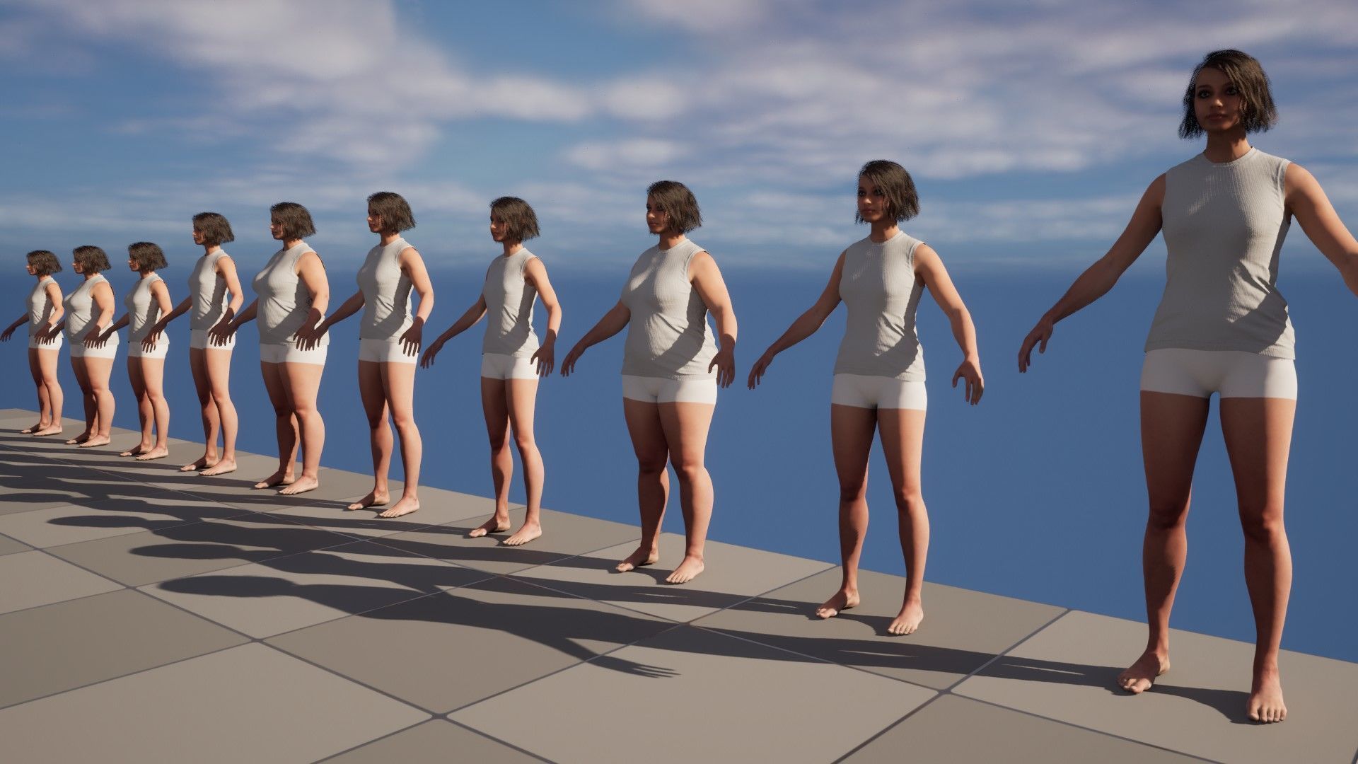 Singlet 38 - All MH Bodies and UE5 Skeletons - Rigged Low-poly 3D model_15