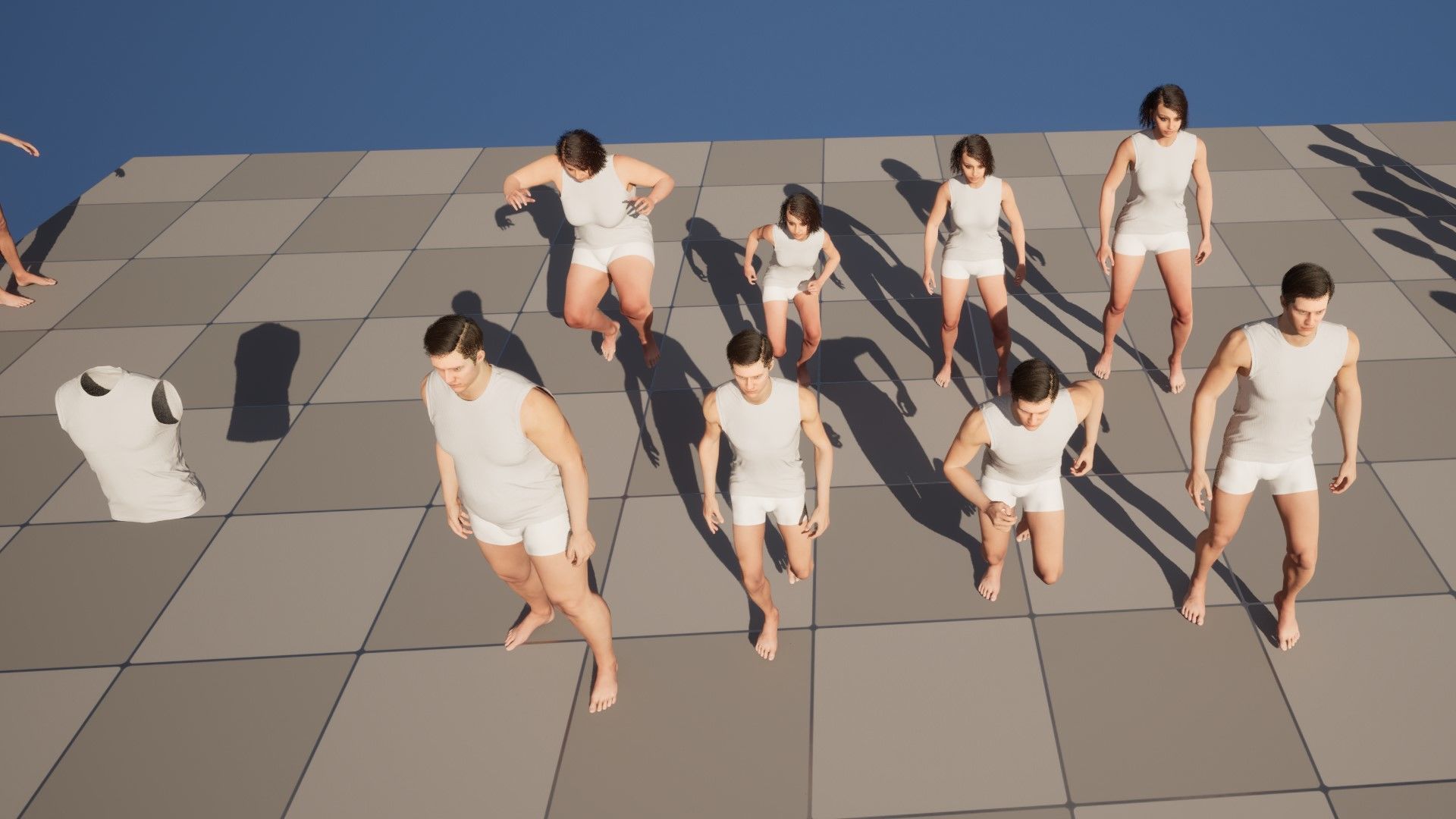 Singlet 38 - All MH Bodies and UE5 Skeletons - Rigged Low-poly 3D model_16