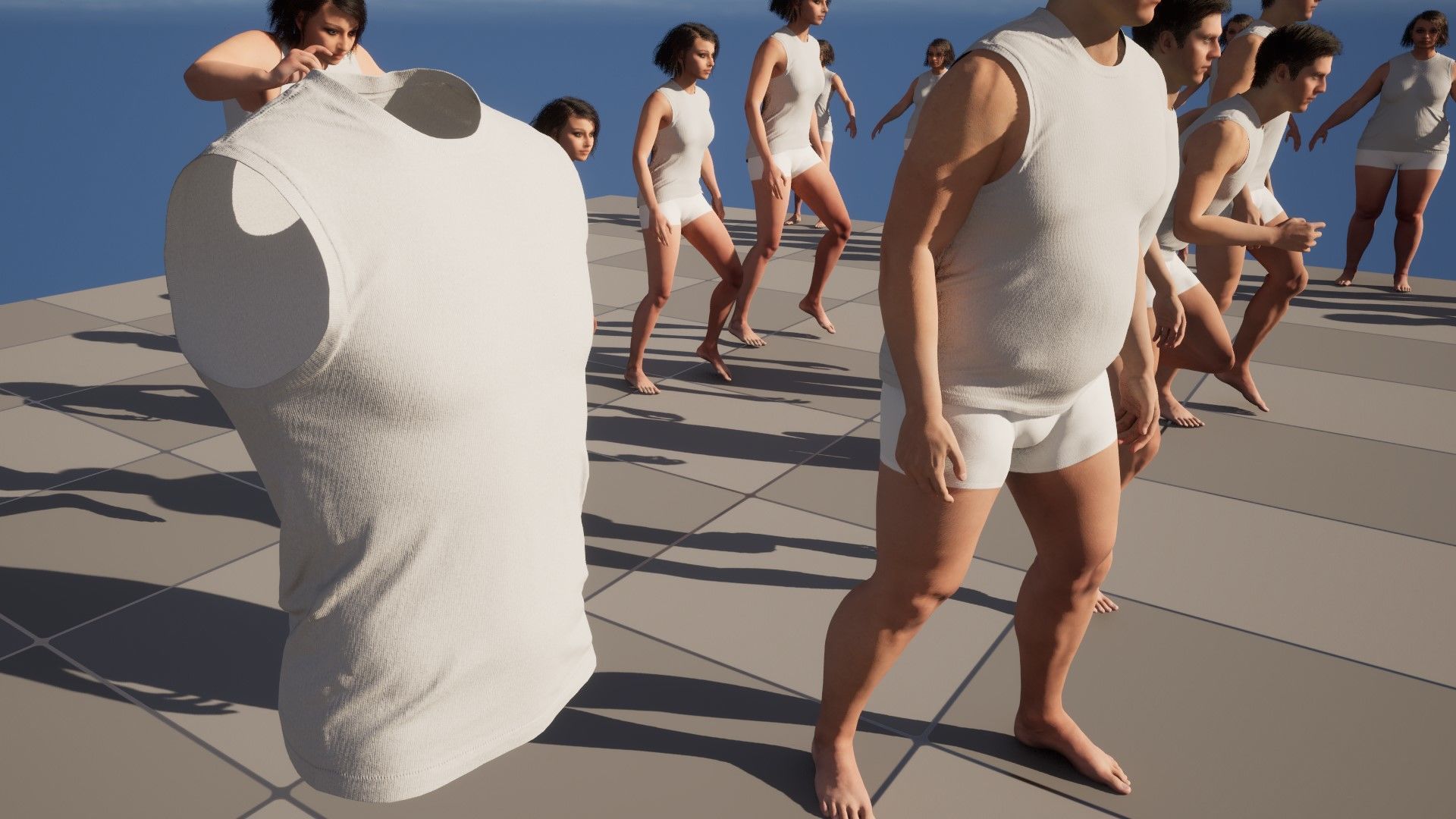 Singlet 38 - All MH Bodies and UE5 Skeletons - Rigged Low-poly 3D model_17