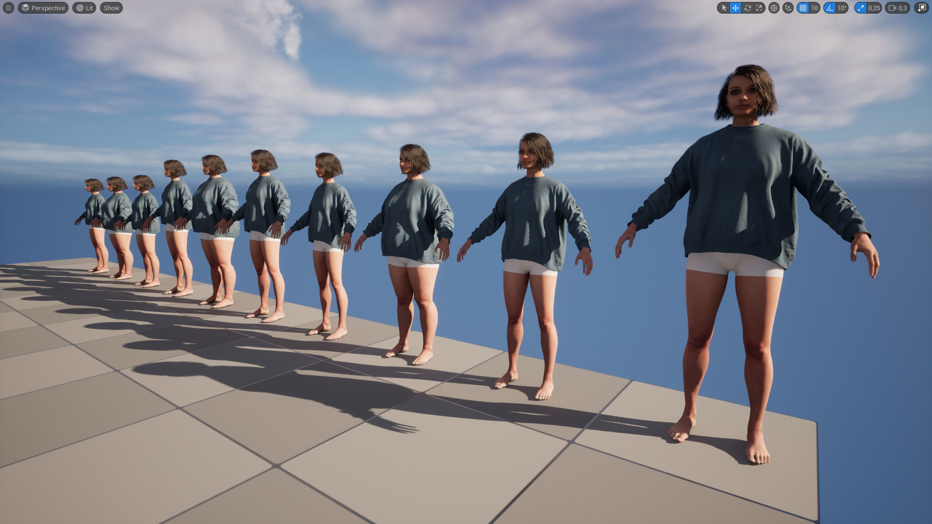 Sweater 37 - All MH Bodies and UE5 Skeletons - Rigged Low-poly 3D model_15