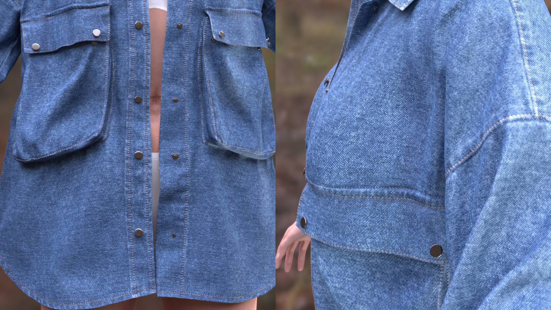 Jacket 36 - All MH Bodies and UE5 Skeletons - Rigged Low-poly 3D model_17