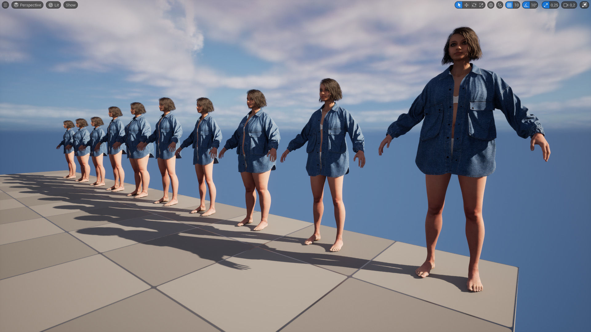 Jacket 36 - All MH Bodies and UE5 Skeletons - Rigged Low-poly 3D model_20