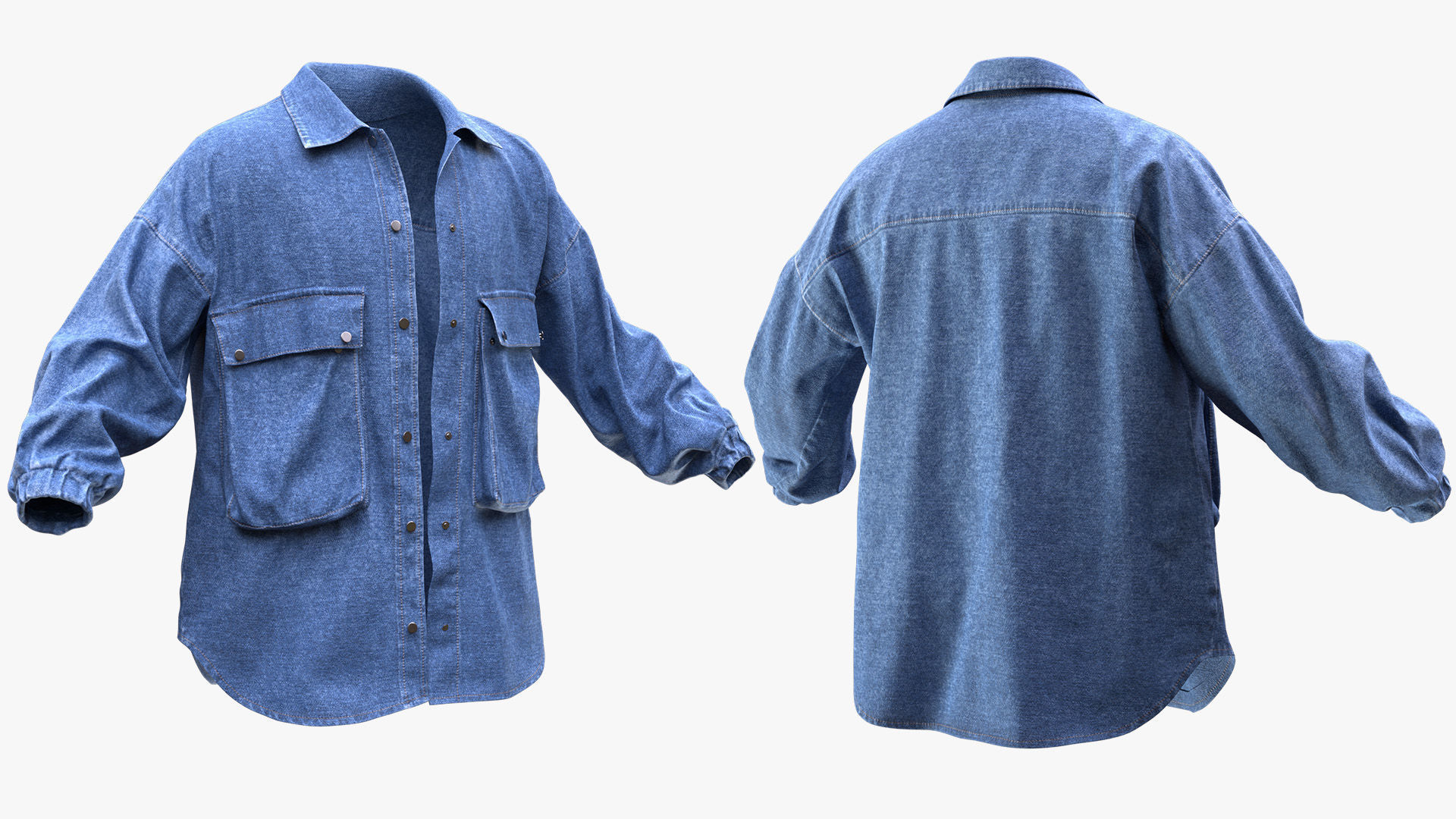 Jacket 36 - All MH Bodies and UE5 Skeletons - Rigged Low-poly 3D model_4