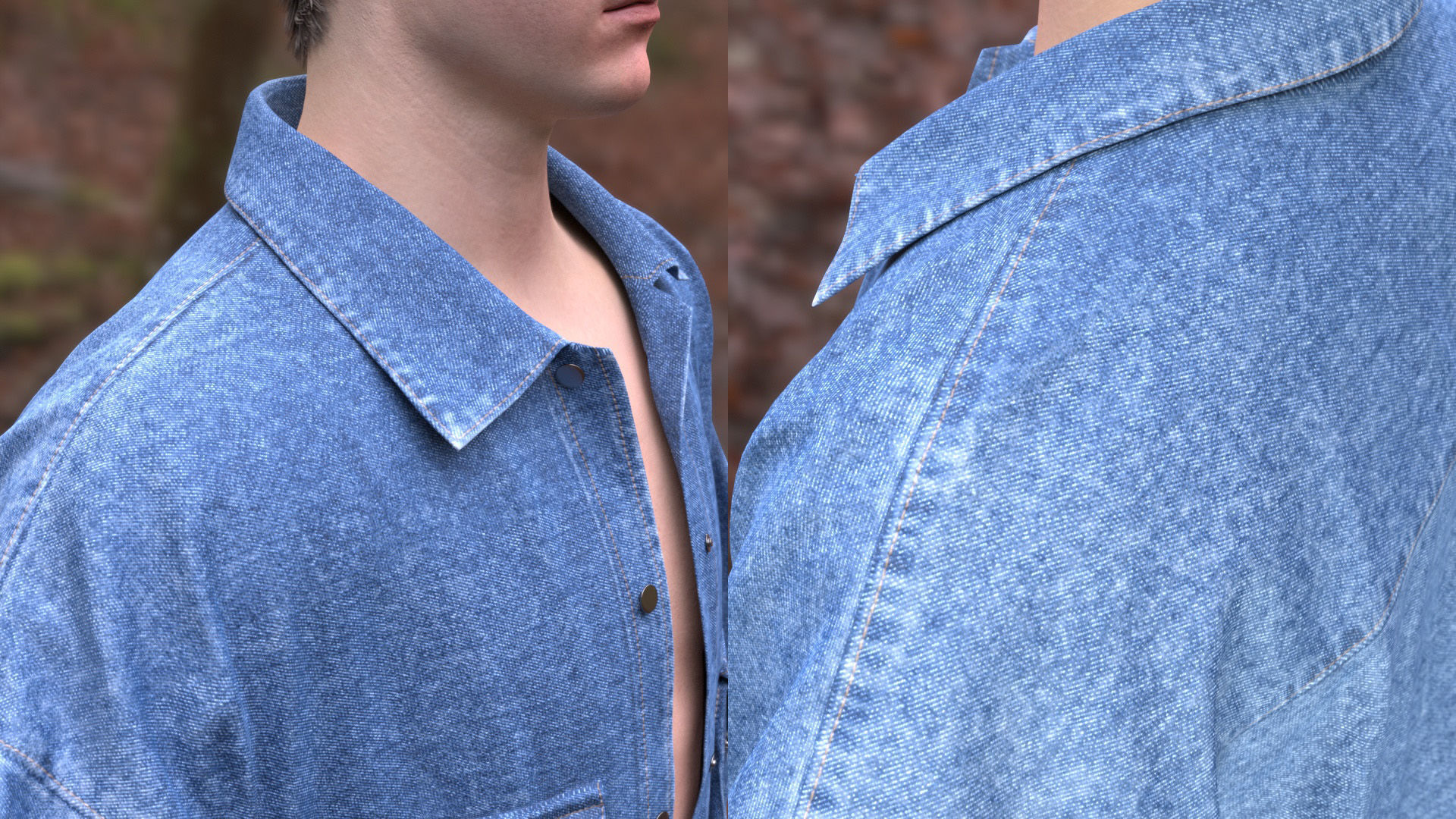 Jacket 36 - All MH Bodies and UE5 Skeletons - Rigged Low-poly 3D model_13