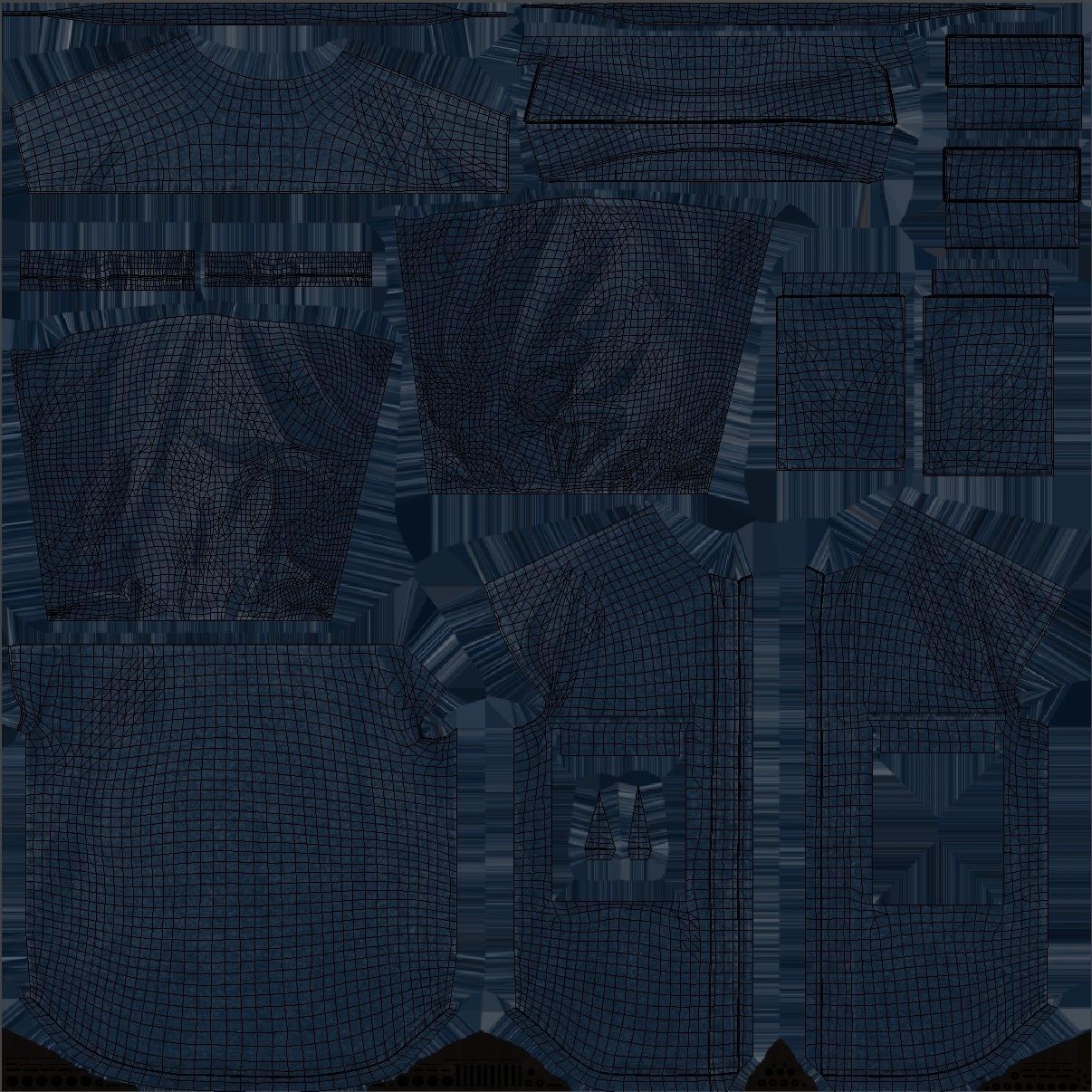 Jacket 36 - All MH Bodies and UE5 Skeletons - Rigged Low-poly 3D model_23