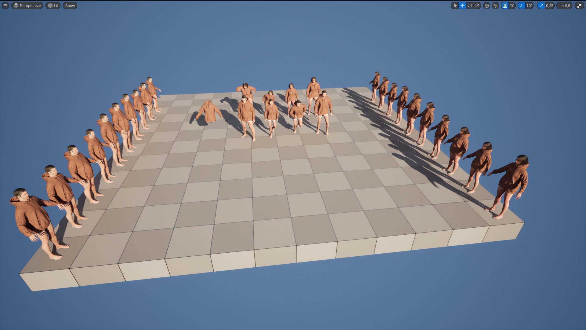 Hoodie 35 - All MH Bodies and UE5 Skeletons - Rigged Low-poly 3D model_5