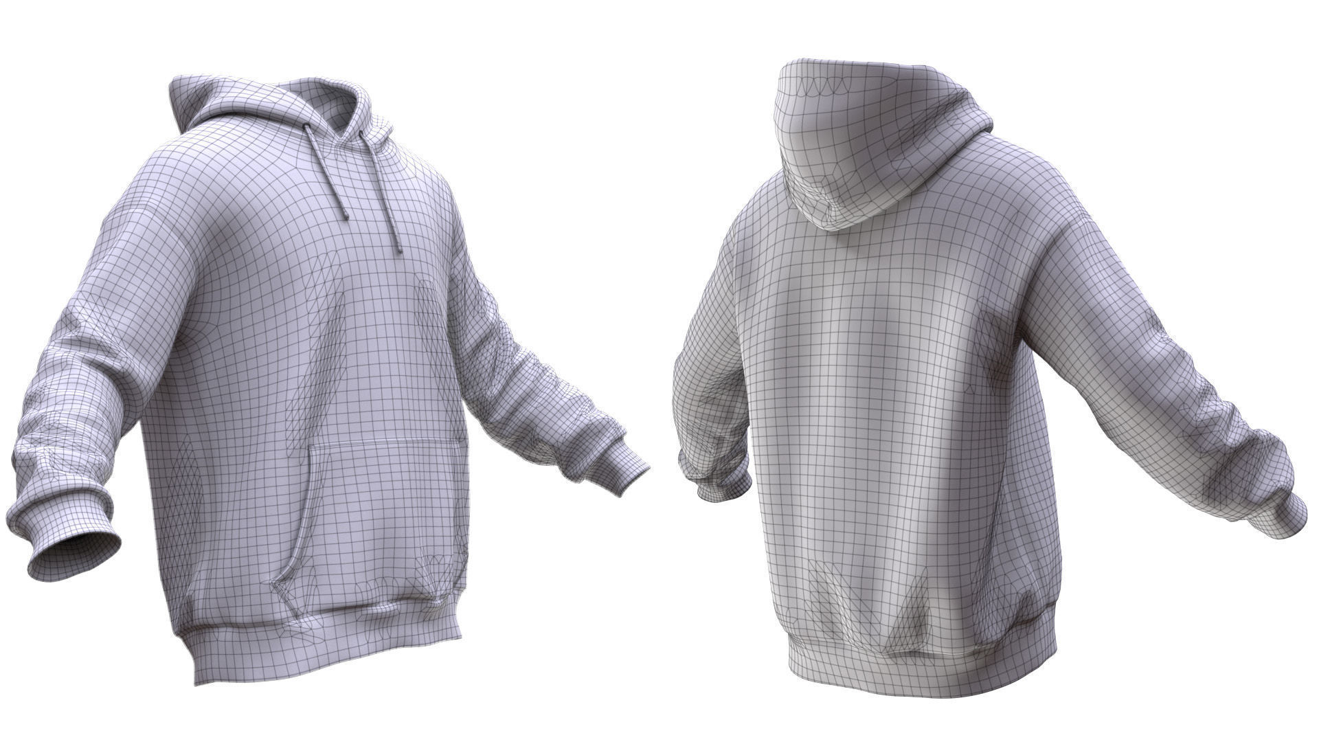 Hoodie 35 - All MH Bodies and UE5 Skeletons - Rigged Low-poly 3D model_21