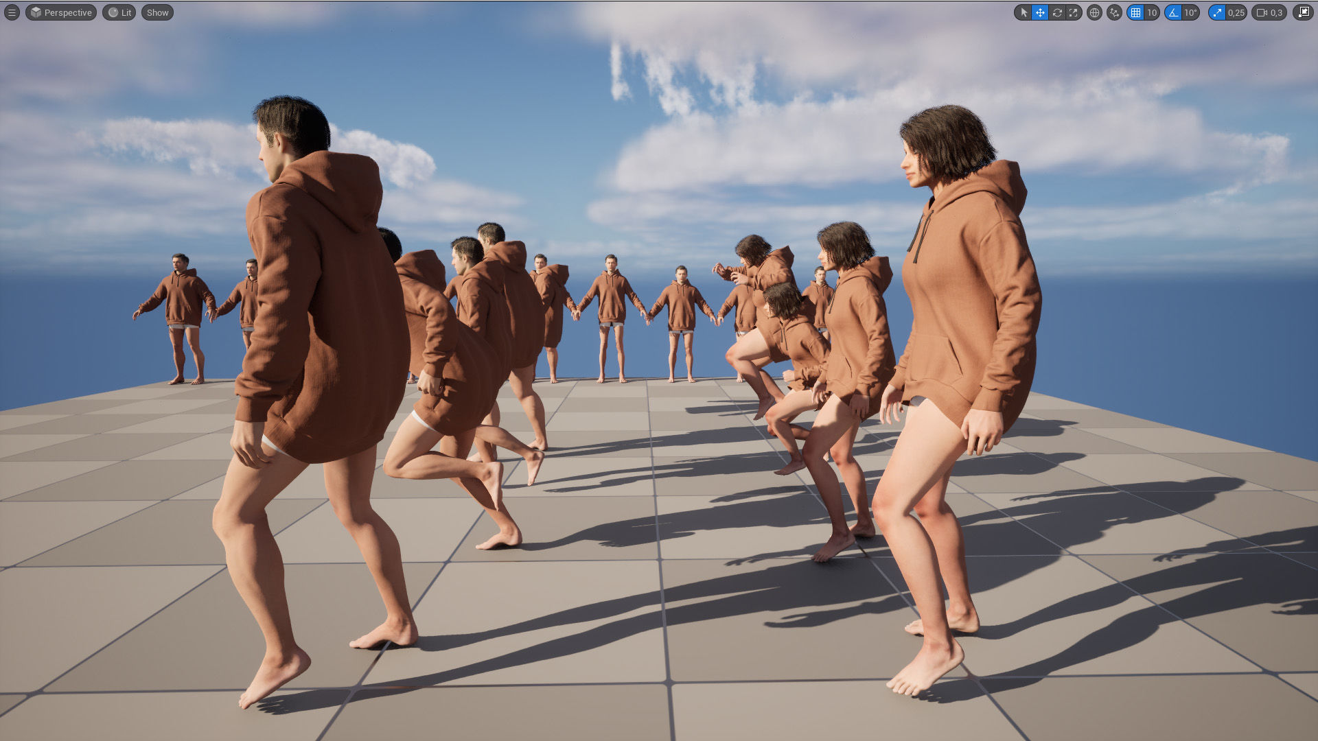 Hoodie 35 - All MH Bodies and UE5 Skeletons - Rigged Low-poly 3D model_18