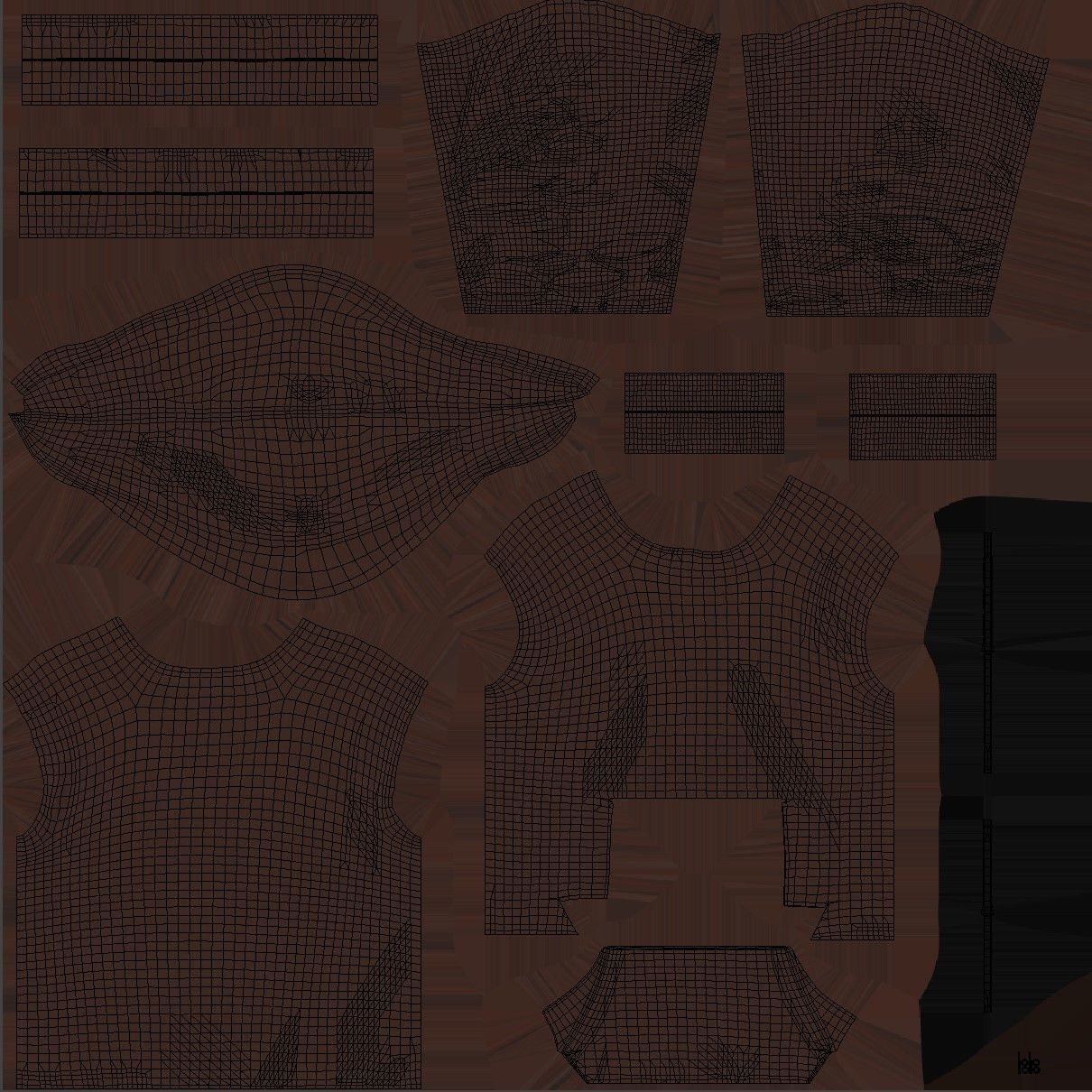 Hoodie 35 - All MH Bodies and UE5 Skeletons - Rigged Low-poly 3D model_20