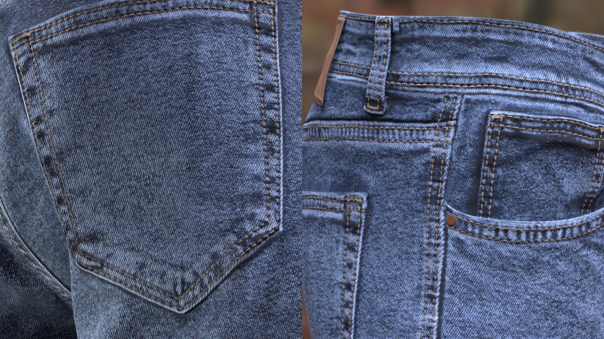 Jeans 34 - All MH Bodies and UE5 Skeletons - Rigged Low-poly 3D model_13