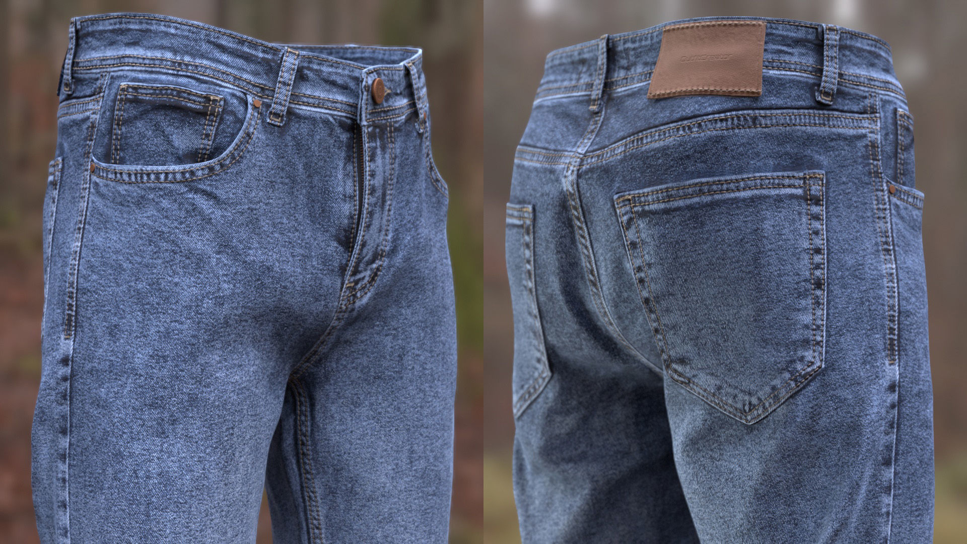 Jeans 34 - All MH Bodies and UE5 Skeletons - Rigged Low-poly 3D model_8