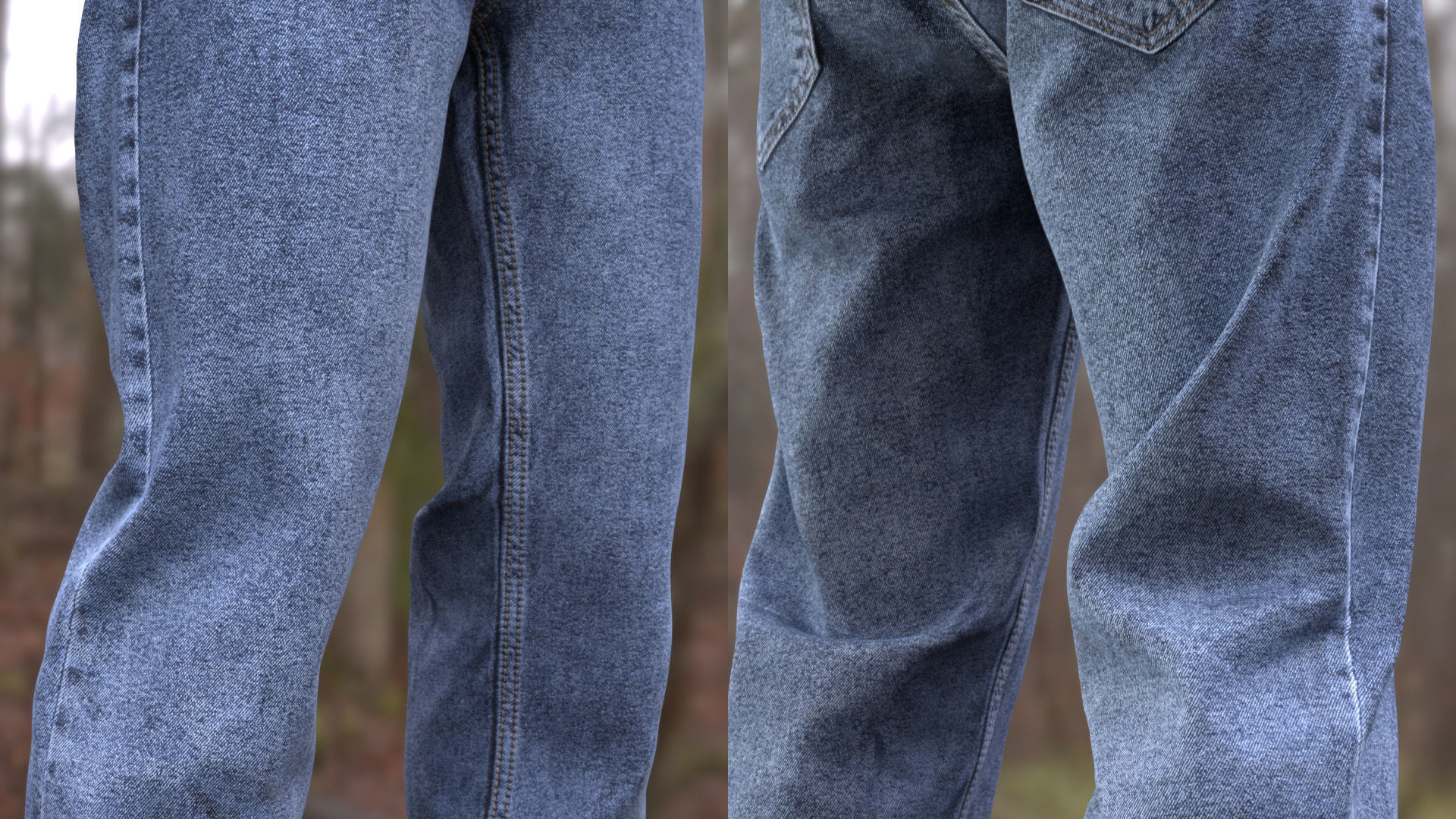 Jeans 34 - All MH Bodies and UE5 Skeletons - Rigged Low-poly 3D model_9