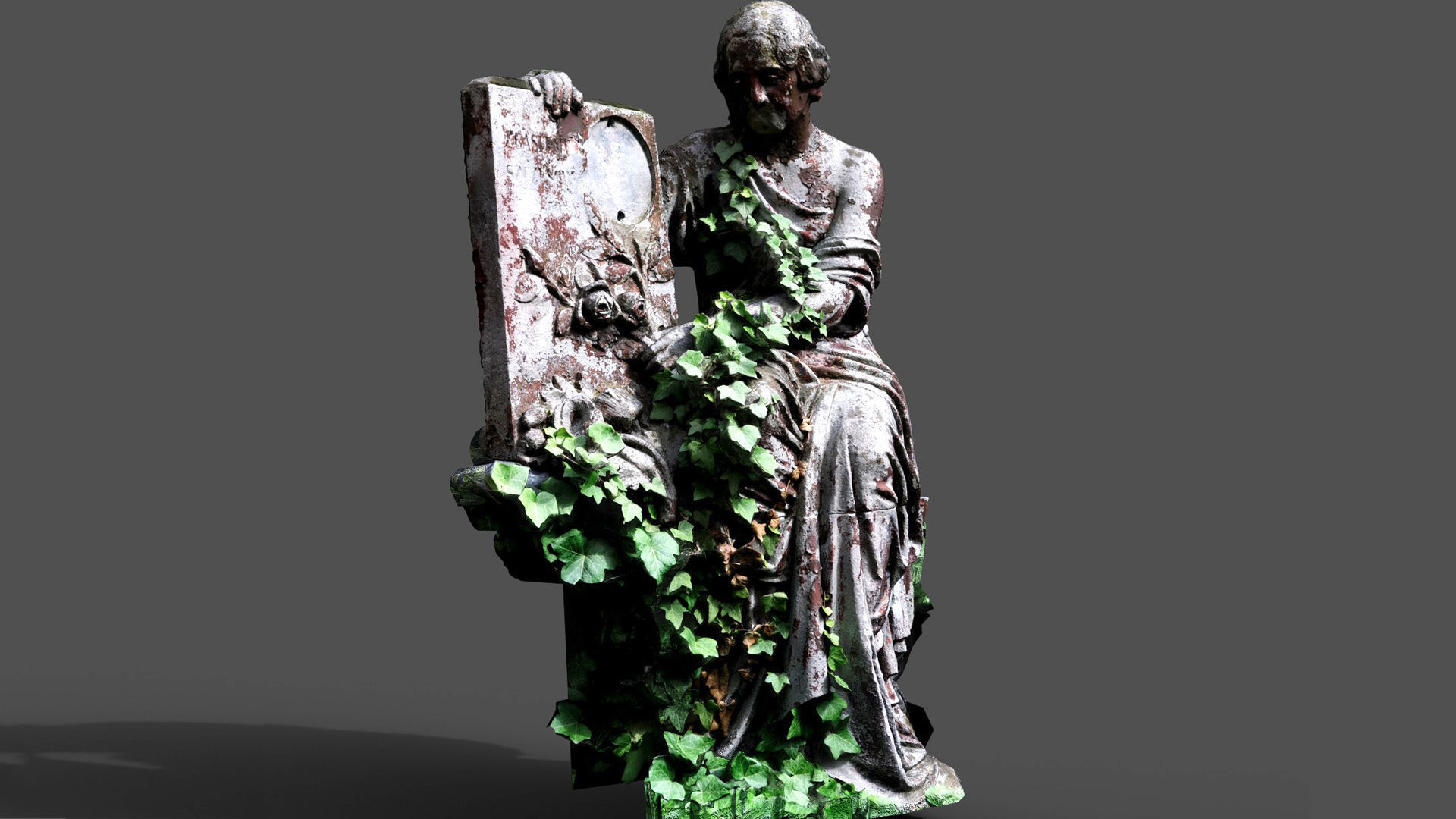 sculpture ancient monument abandoned ruins photogrammetry Low-poly 3D model_1
