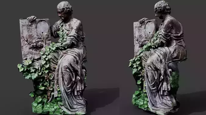 sculpture ancient monument abandoned ruins photogrammetry