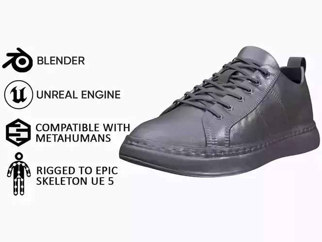 Shoes 28 - All MH Bodies and UE5 Skeletons - Rigged