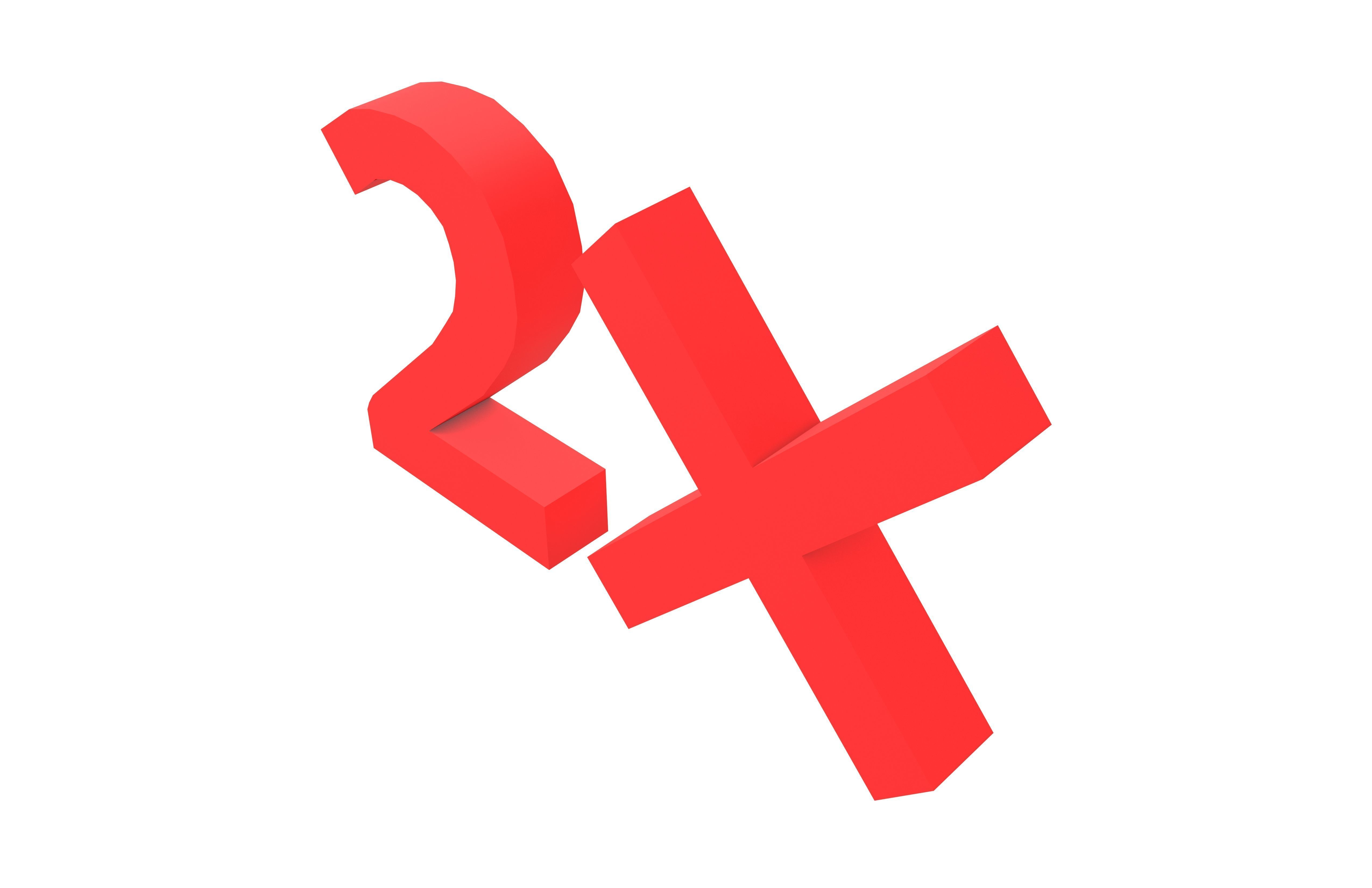 Bonus 2x Symbol v1 002 Low-poly 3D model_2