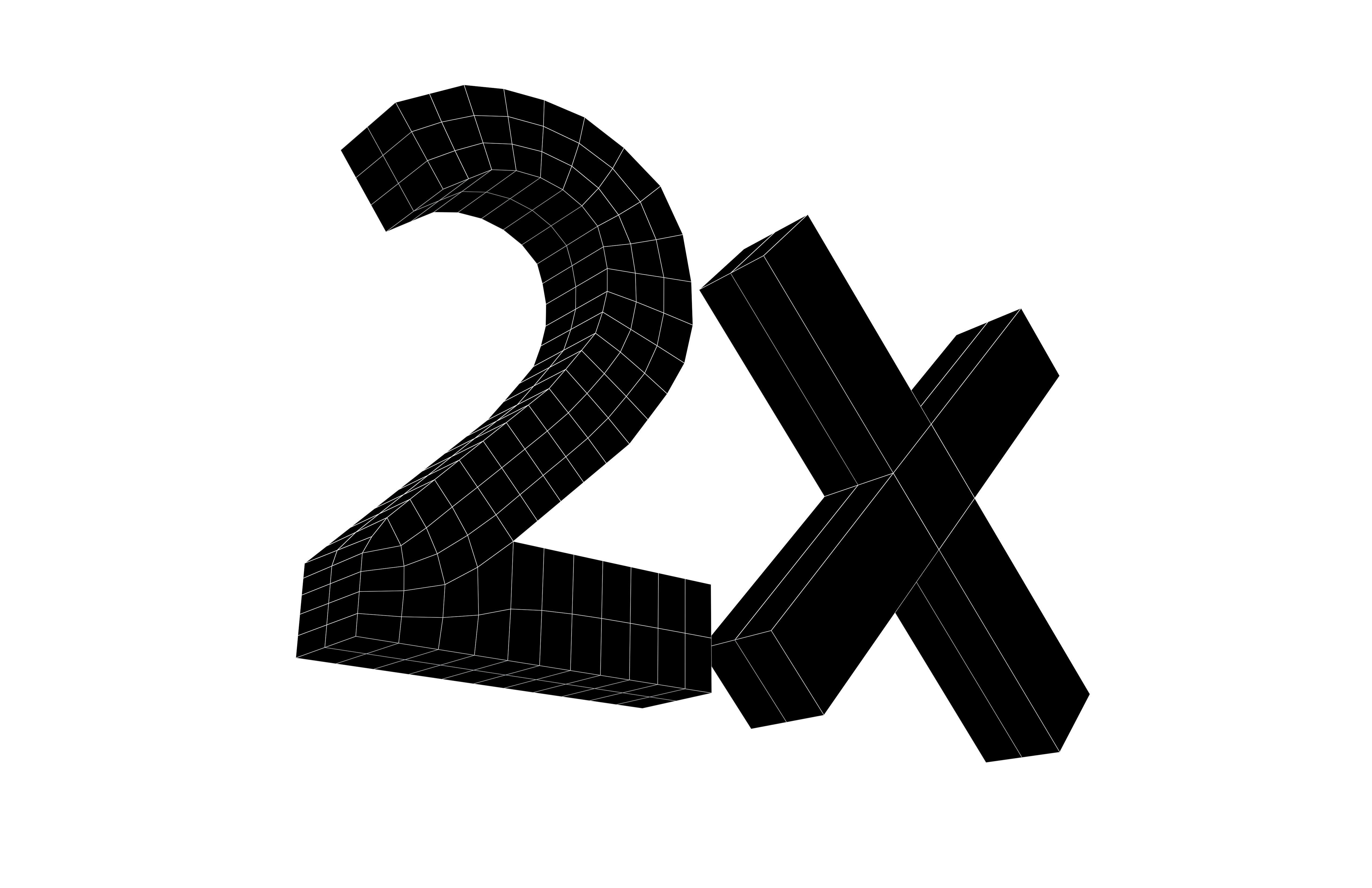 Bonus 2x Symbol v1 002 Low-poly 3D model_6
